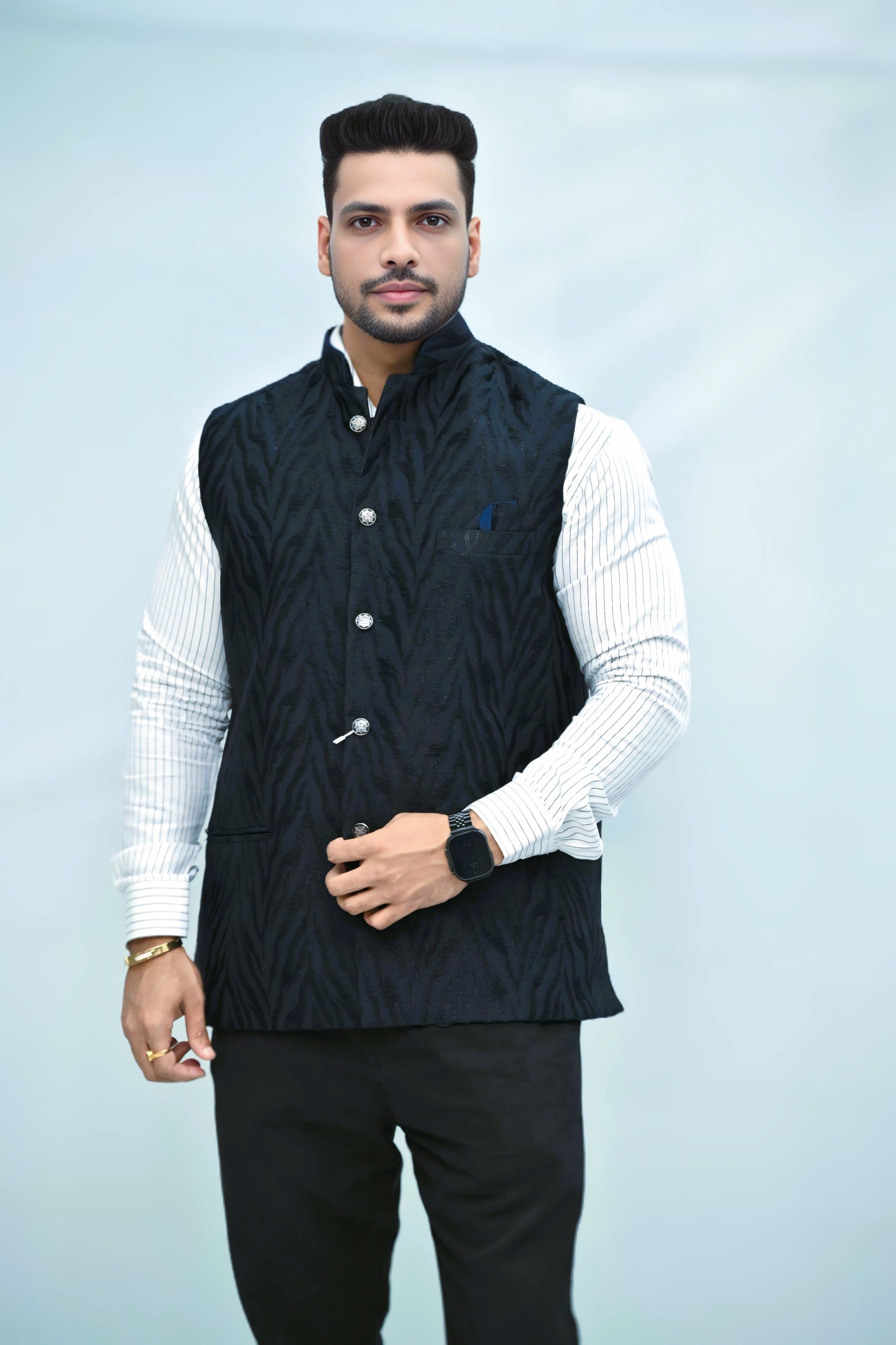 skylark Chevron/Zig Zag Men Waistcoat-picture-21