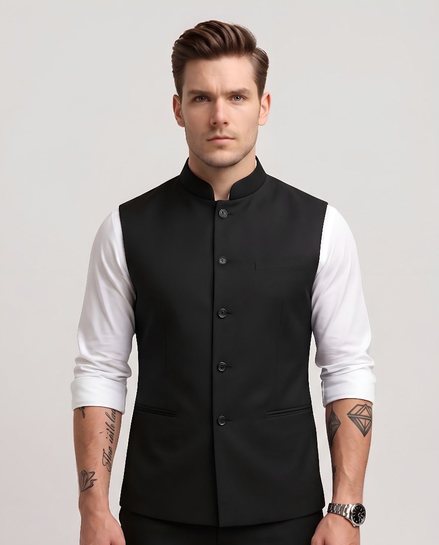 cadmon Solid Men Waistcoat-picture-31