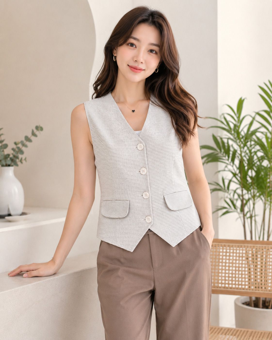 aakarshak Striped Women Waistcoat-picture-42