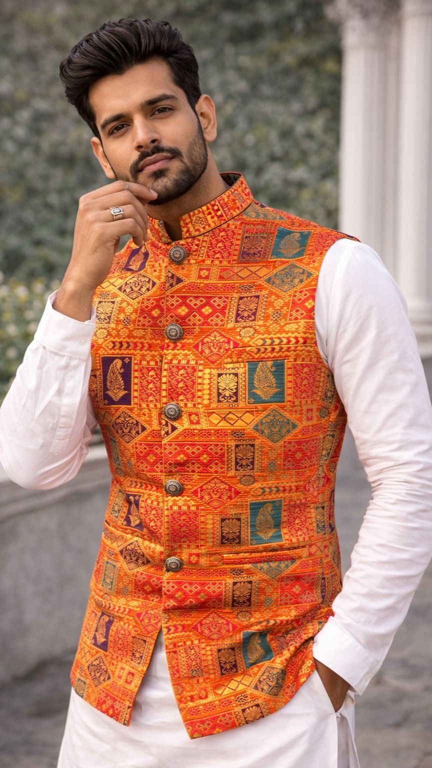 desivibes Printed Men Waistcoat-picture-10