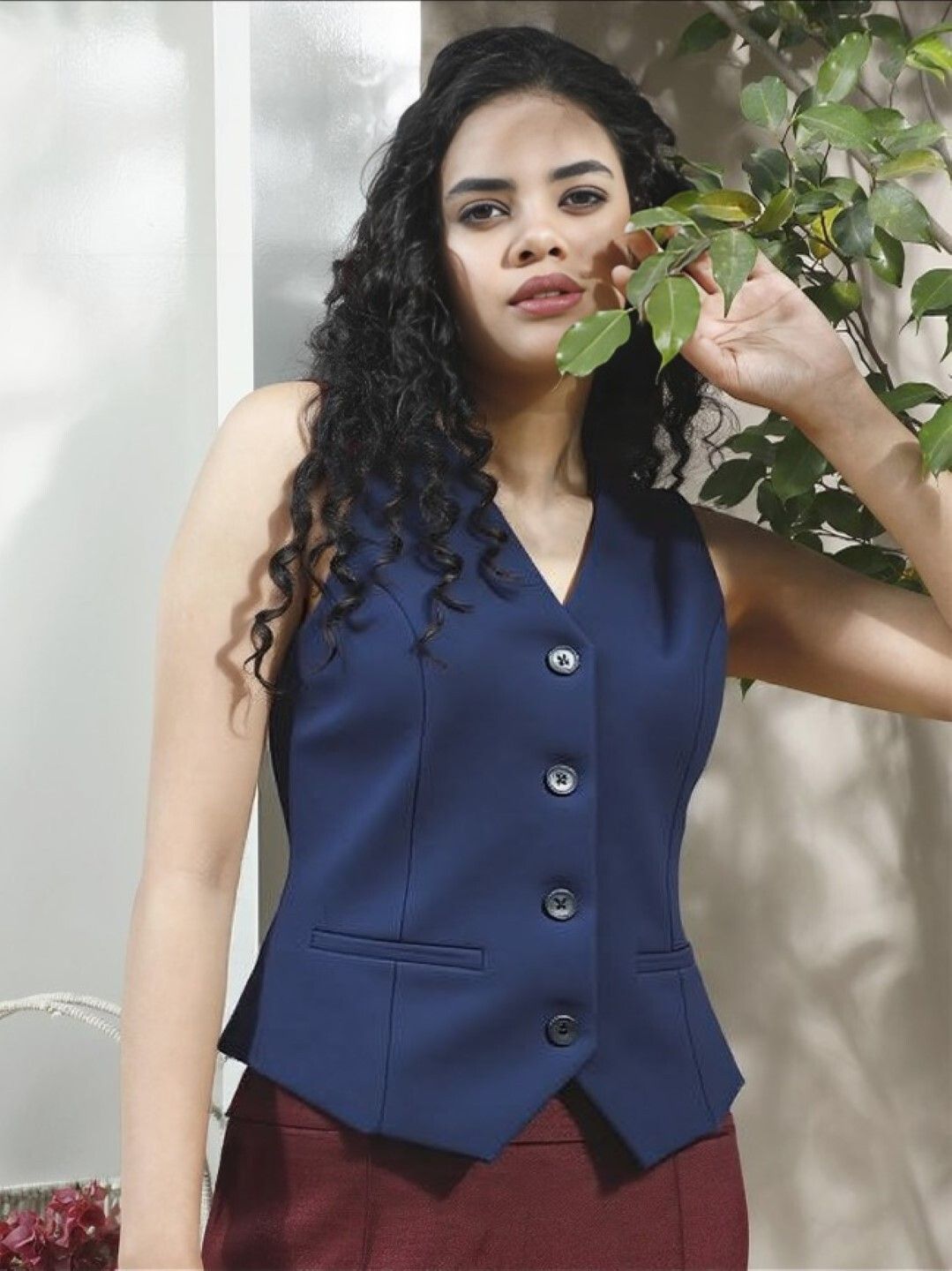 Solid Women Waistcoat