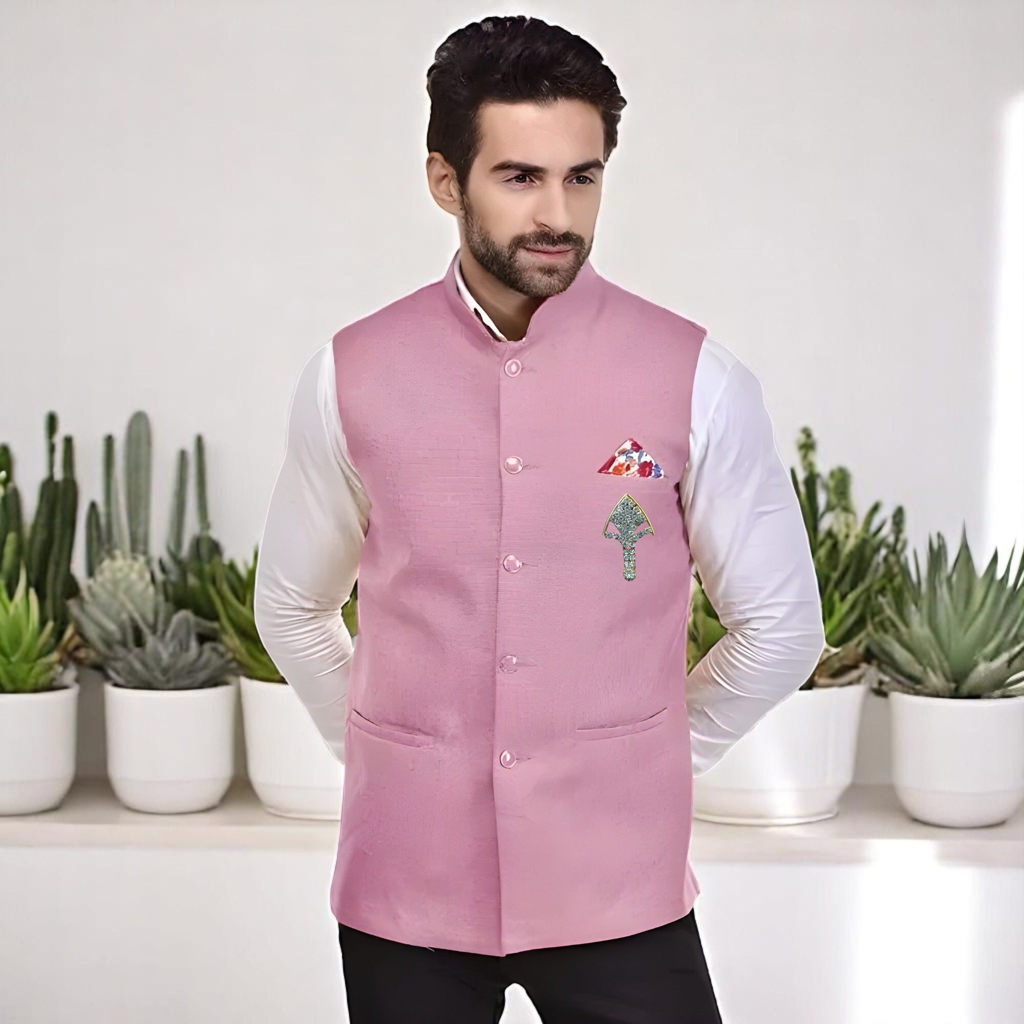 houseofcommon Solid Men Waistcoat-picture-29
