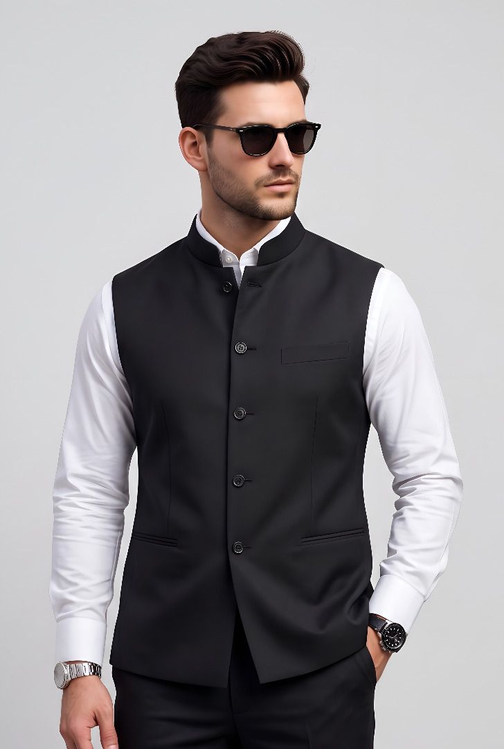 cadmon Solid Men Waistcoat-picture-10