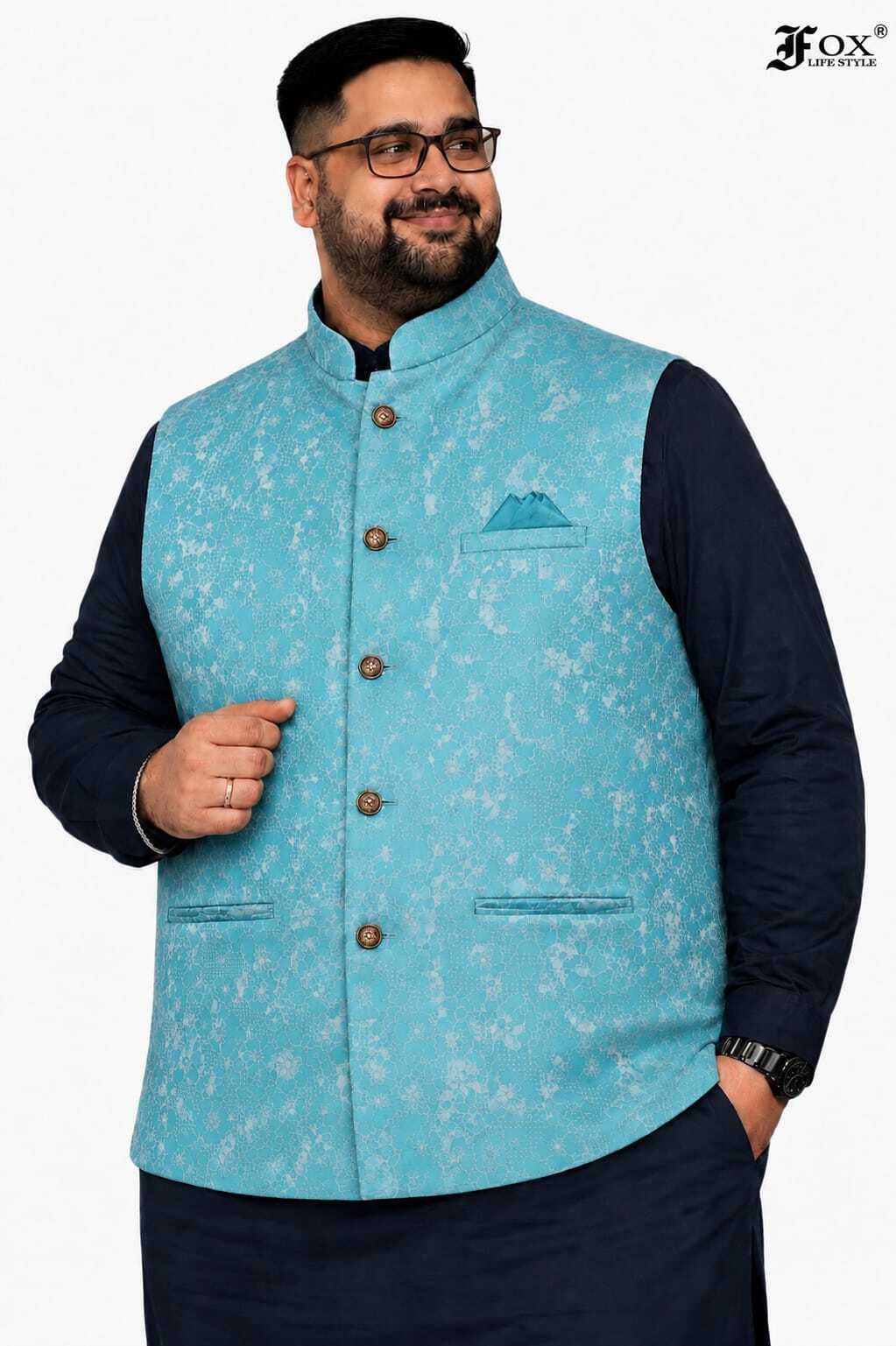 ifox lifestyle Floral Print Men Waistcoat-picture-34