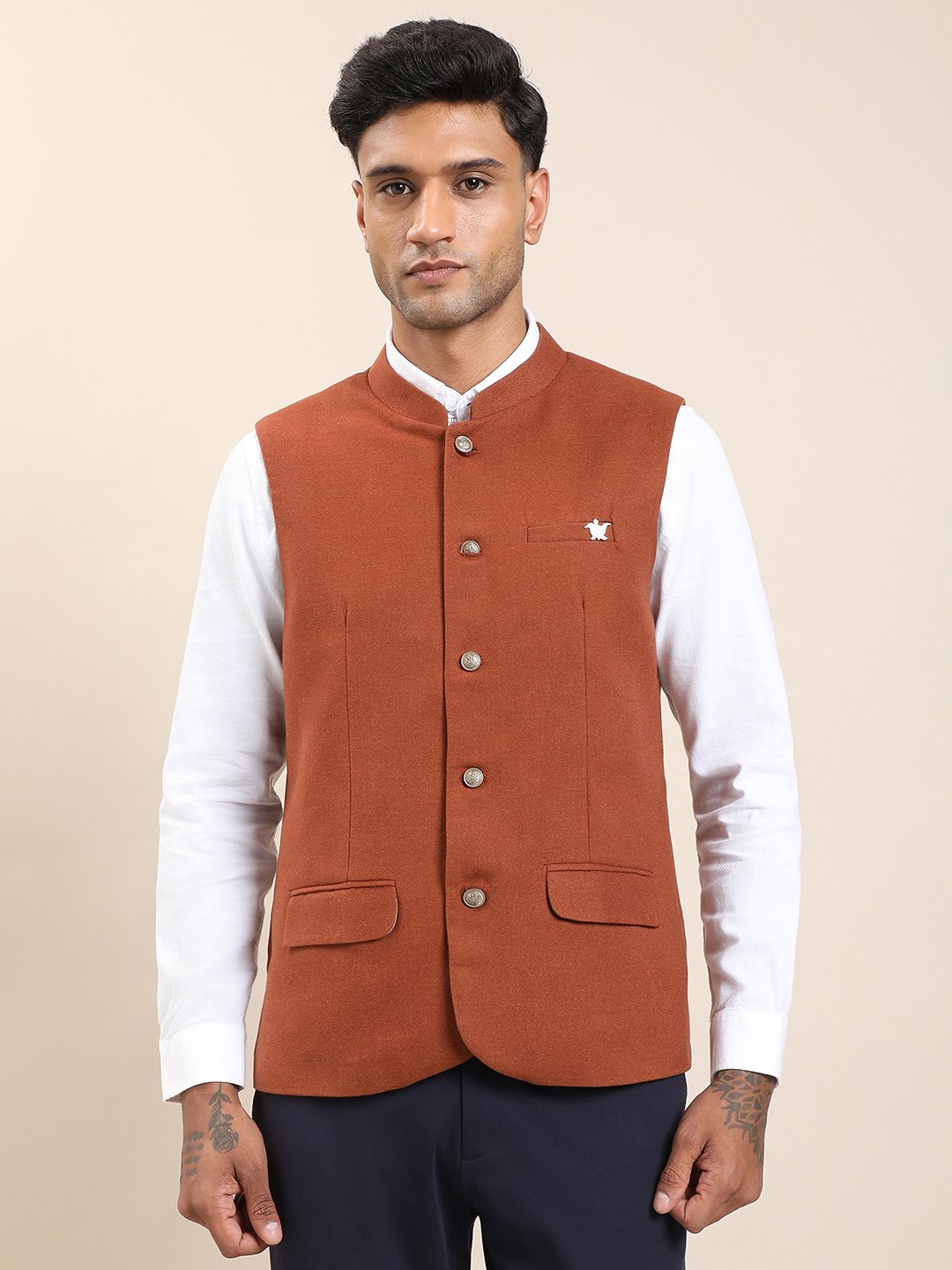 turtle Solid Men Waistcoat-picture-20