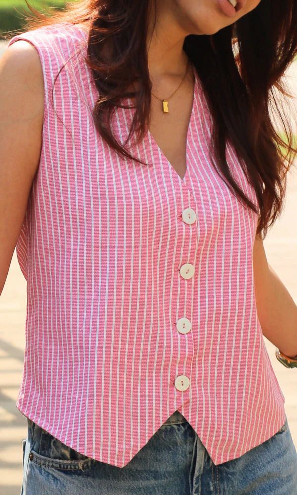 Striped Women Waistcoat