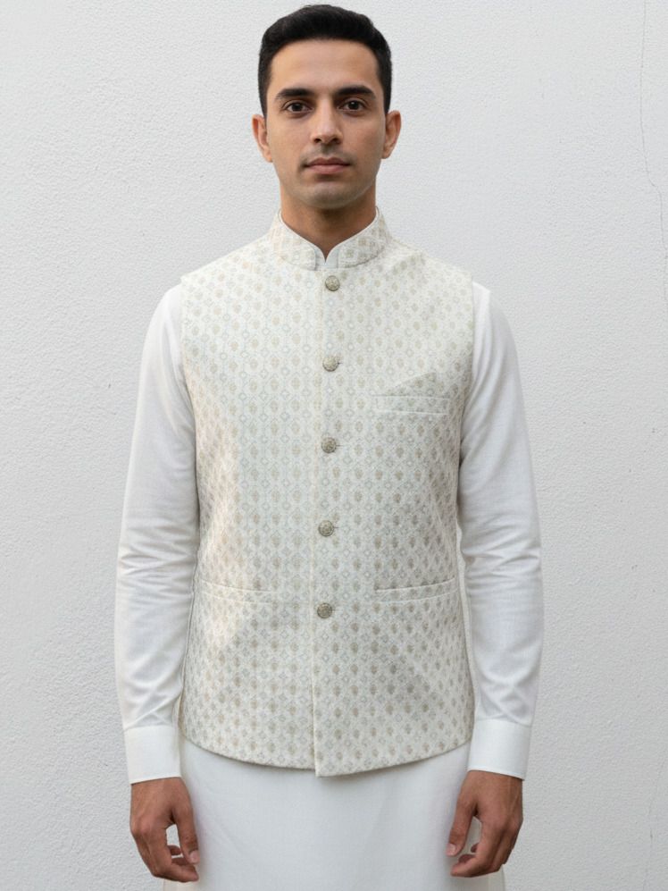al ahad Geometric Print Men Waistcoat-picture-28
