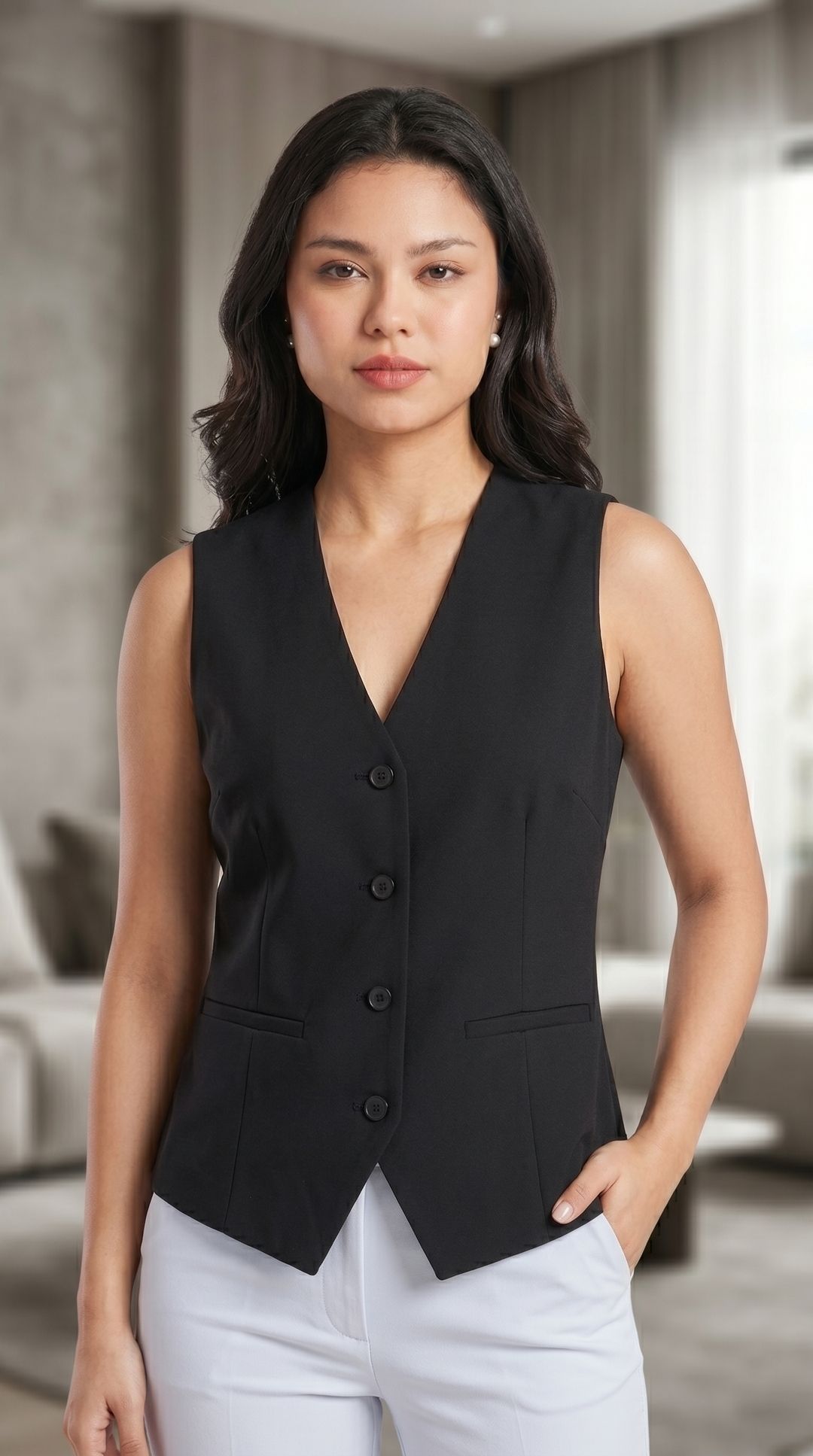 maykr Solid Women Waistcoat-picture-14