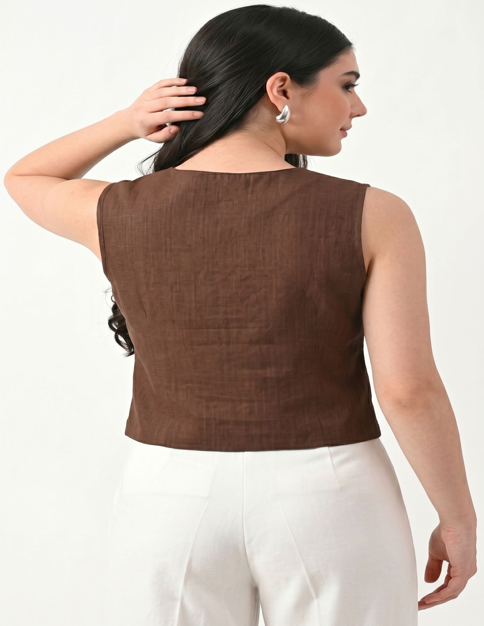 onaya fashion Solid Women Waistcoat-picture-32