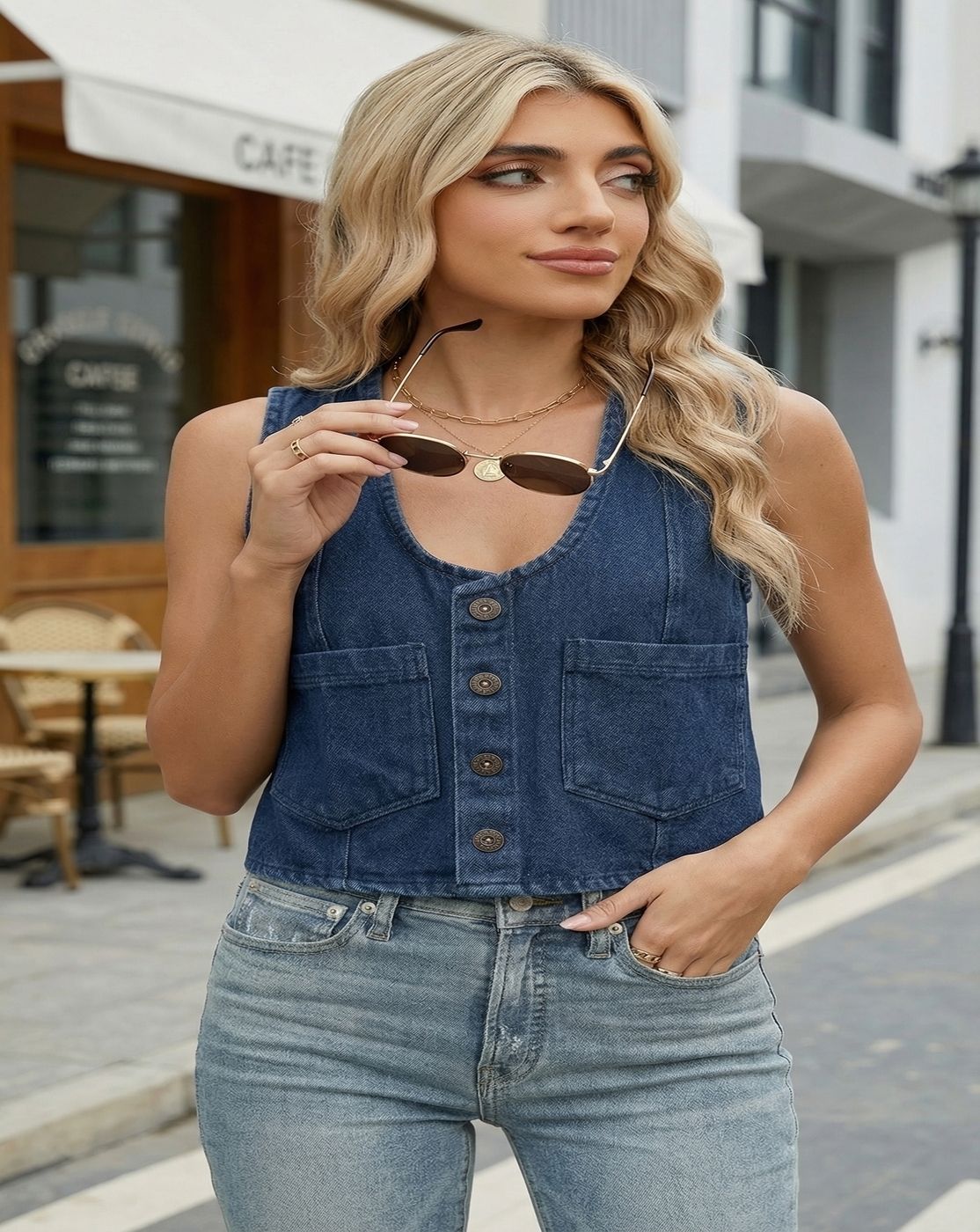 designally Solid Women Waistcoat-picture-37