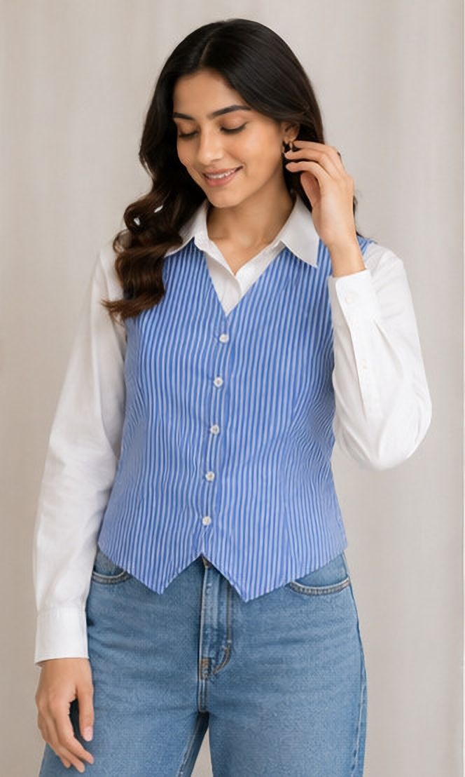 rajasi Striped Women Waistcoat-picture-38