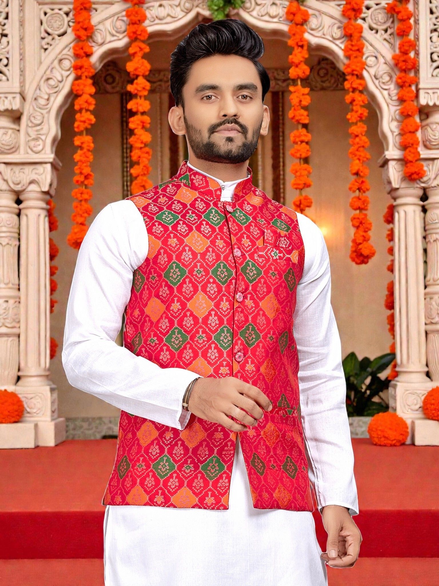 maithili creation Printed Men Waistcoat-picture-42