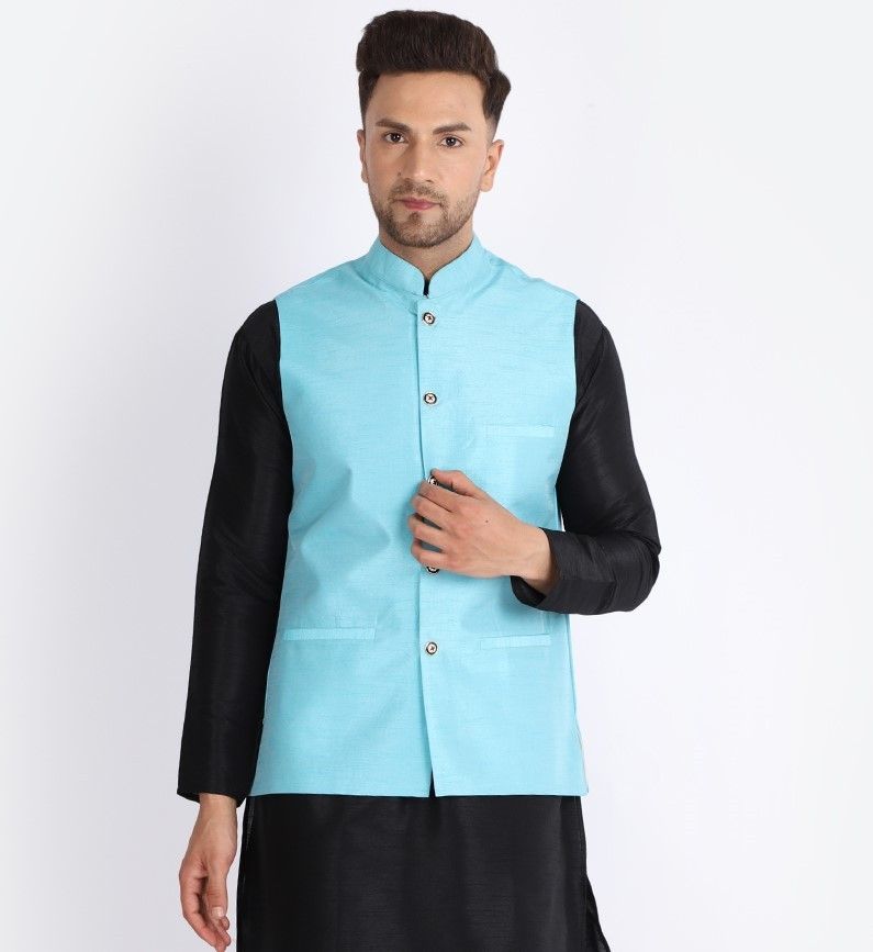 banhussain Self Design Men Waistcoat-picture-30