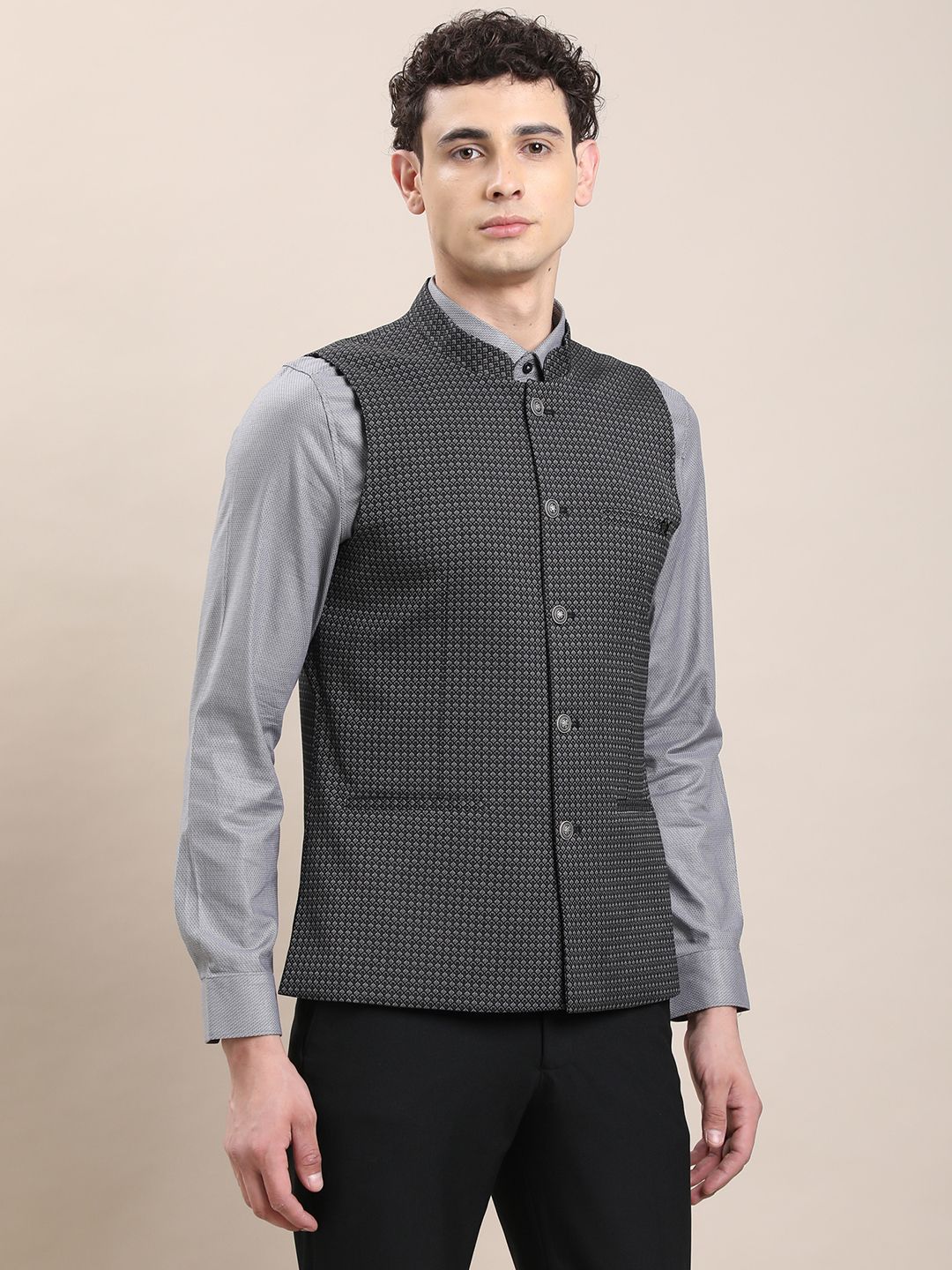 turtle Self Design Men Waistcoat-picture-28