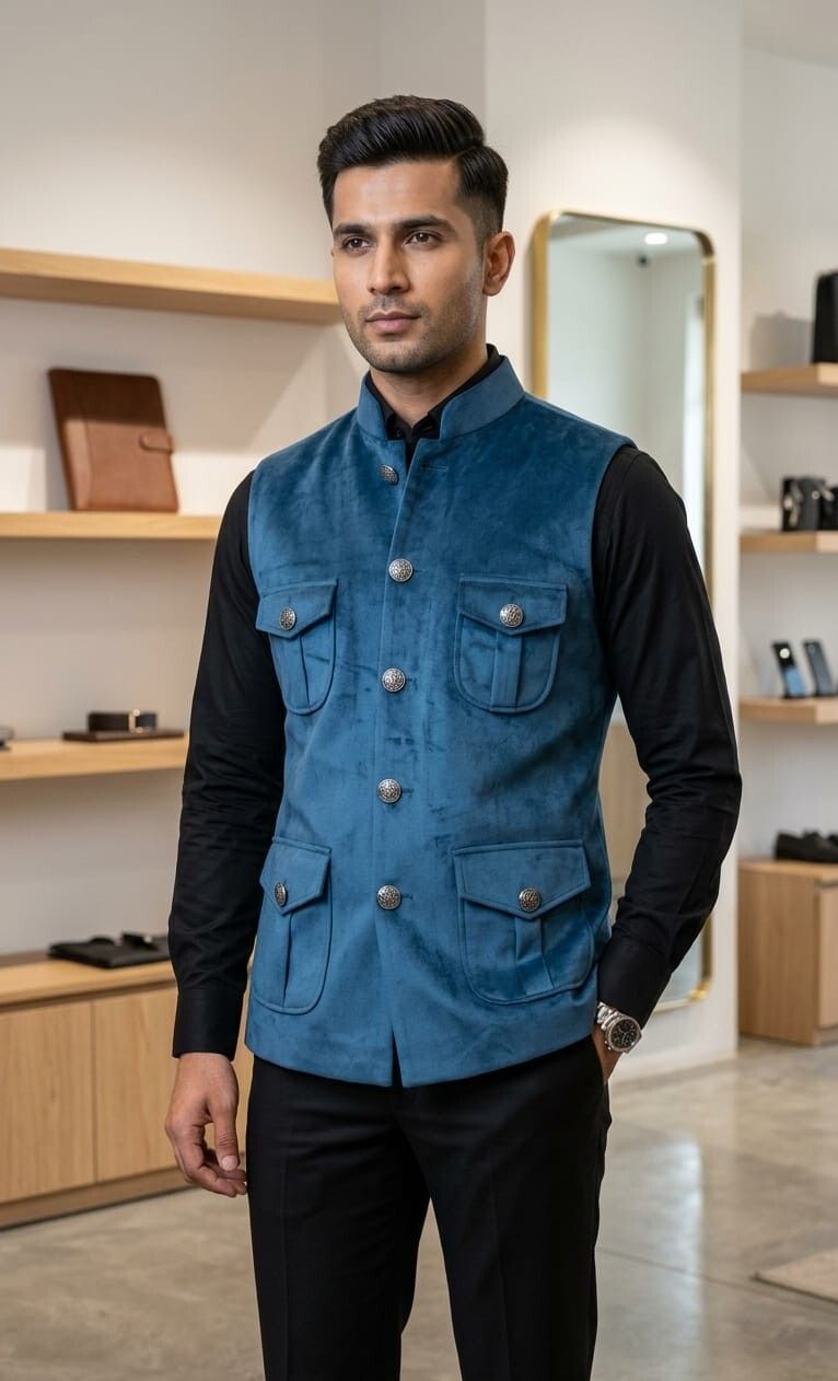 asthetic Solid Men Waistcoat-picture-32