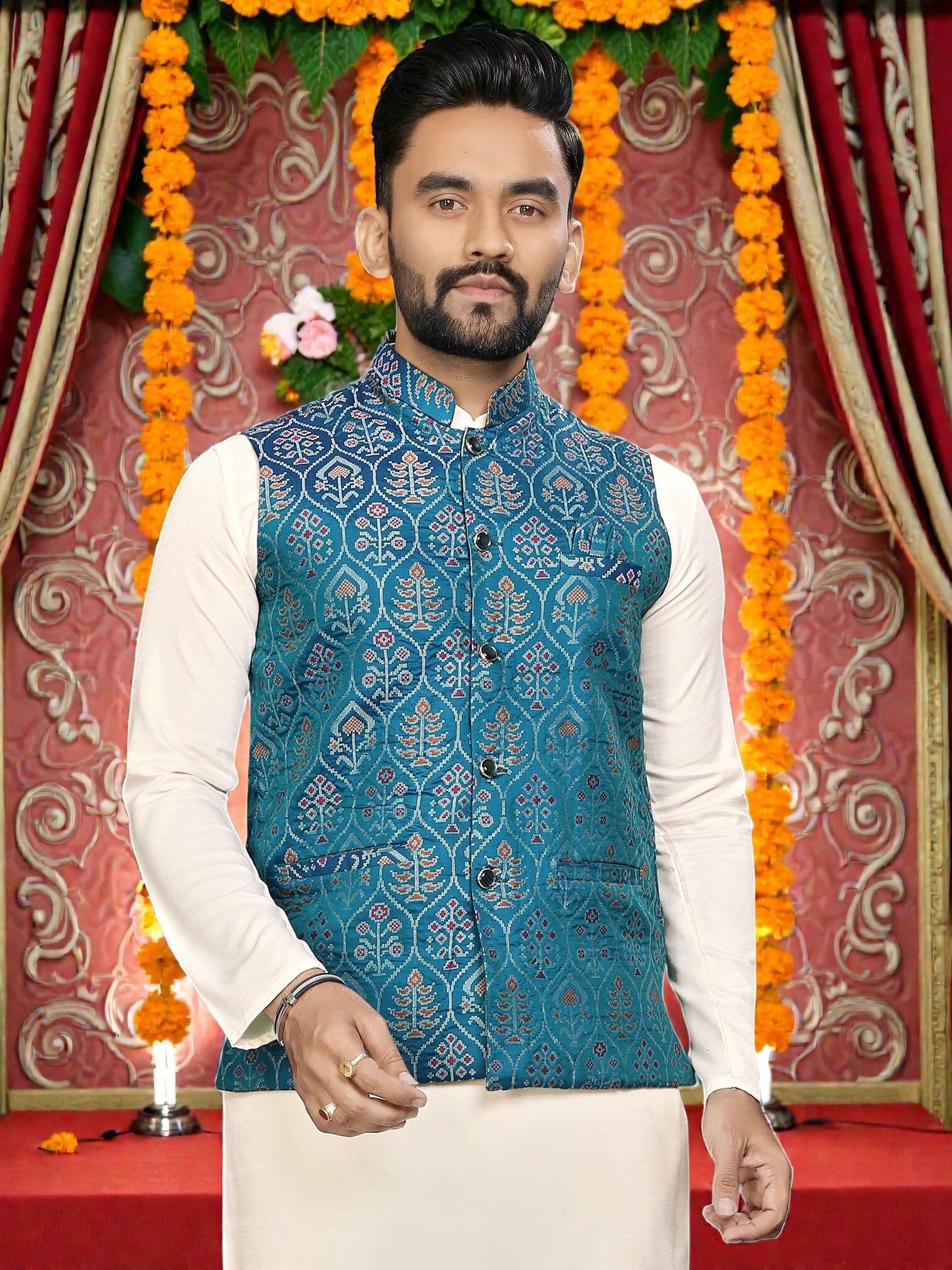 maithili creation Printed Men Waistcoat-picture-44
