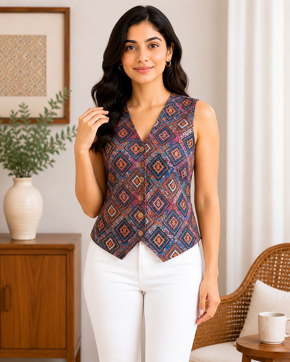 rajasi Printed Women Waistcoat-picture-34