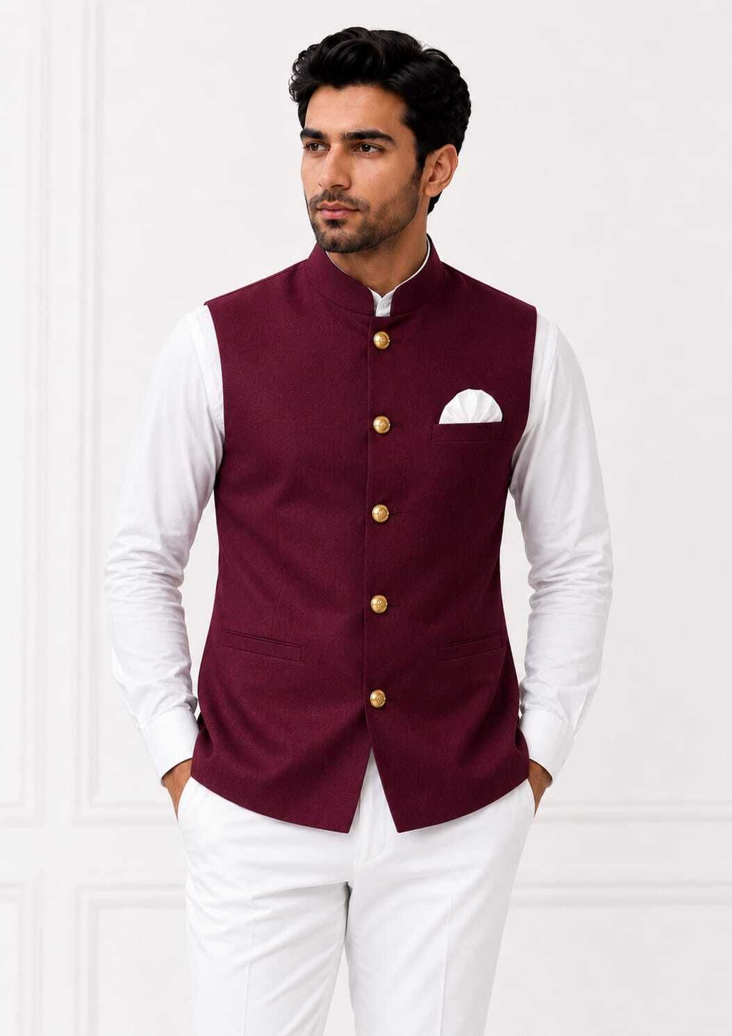 men choice Self Design Men Waistcoat-picture-21