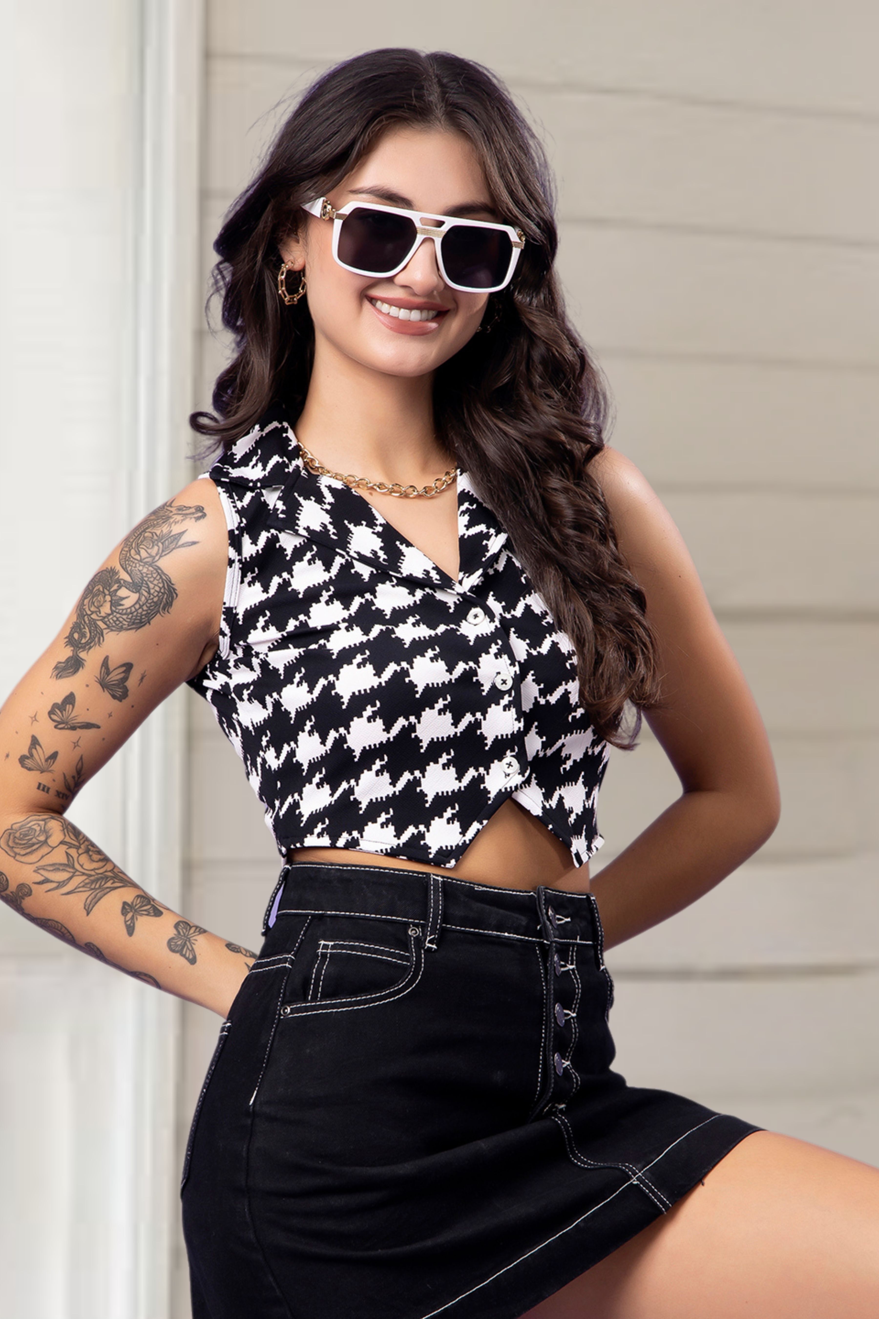 popwings Printed Women Waistcoat-picture-12
