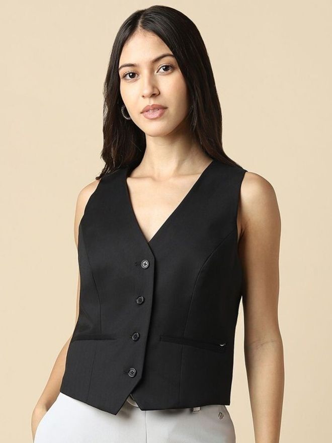 Solid Women Waistcoat