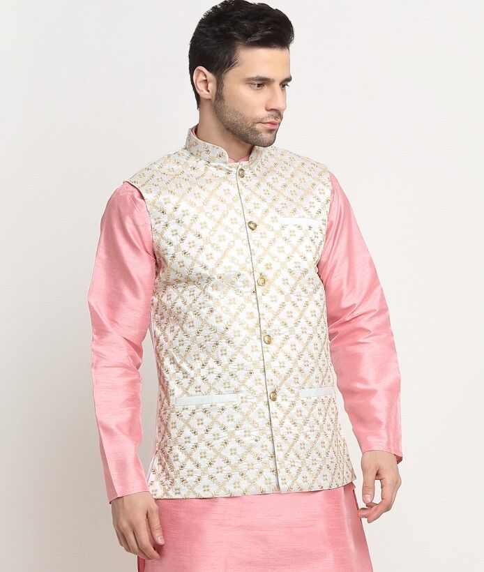 kraft india Embroidered Men Waistcoat-picture-28