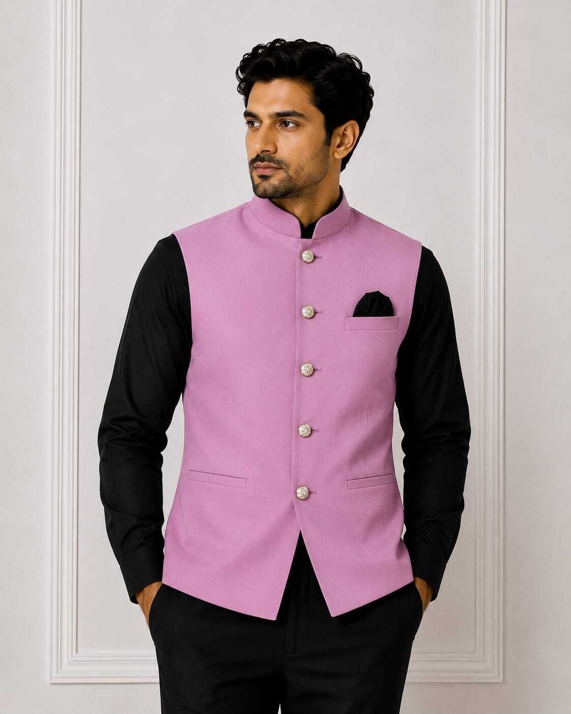 men choice Self Design Men Waistcoat-picture-16