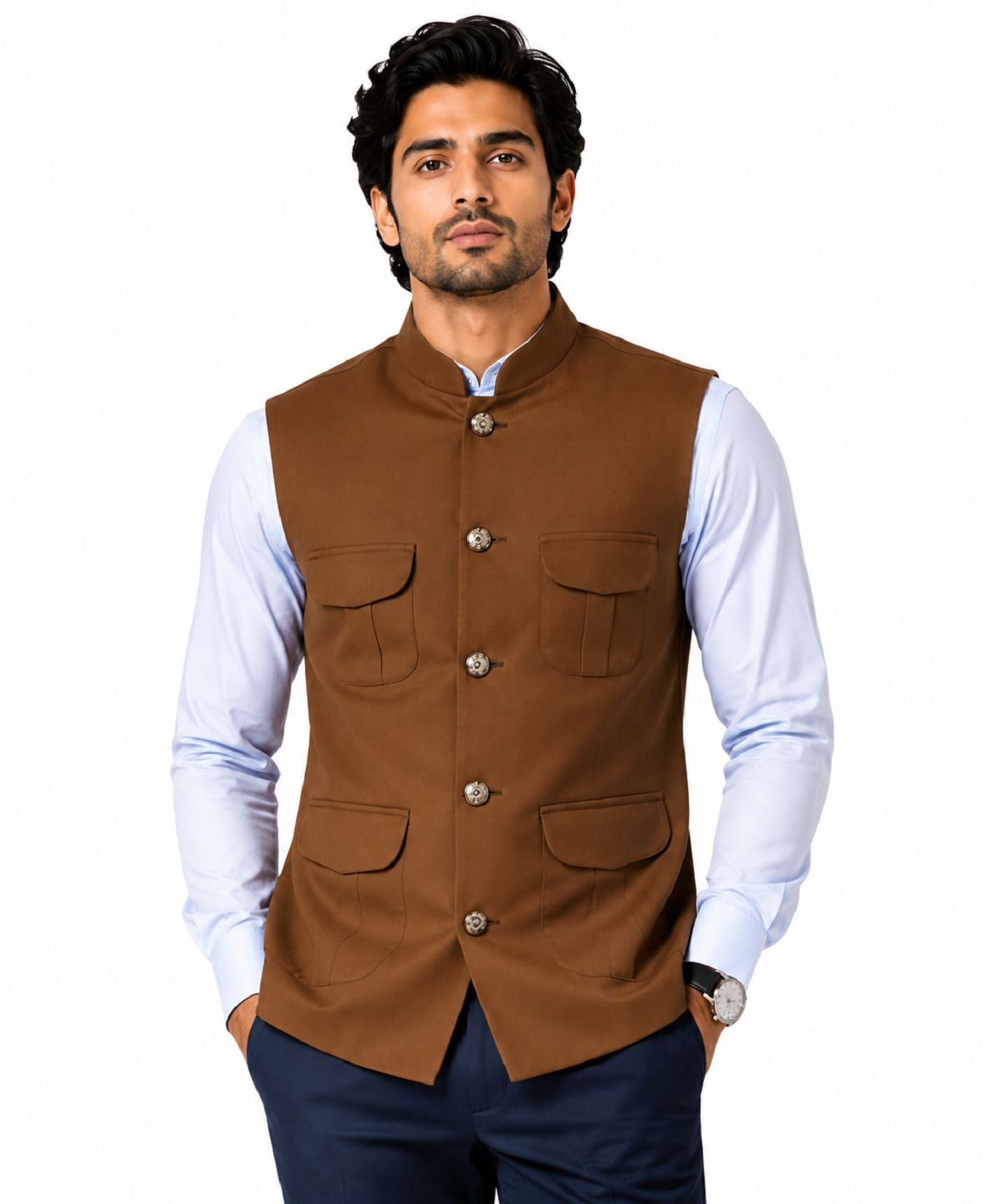 Solid Men Waistcoat-image-11