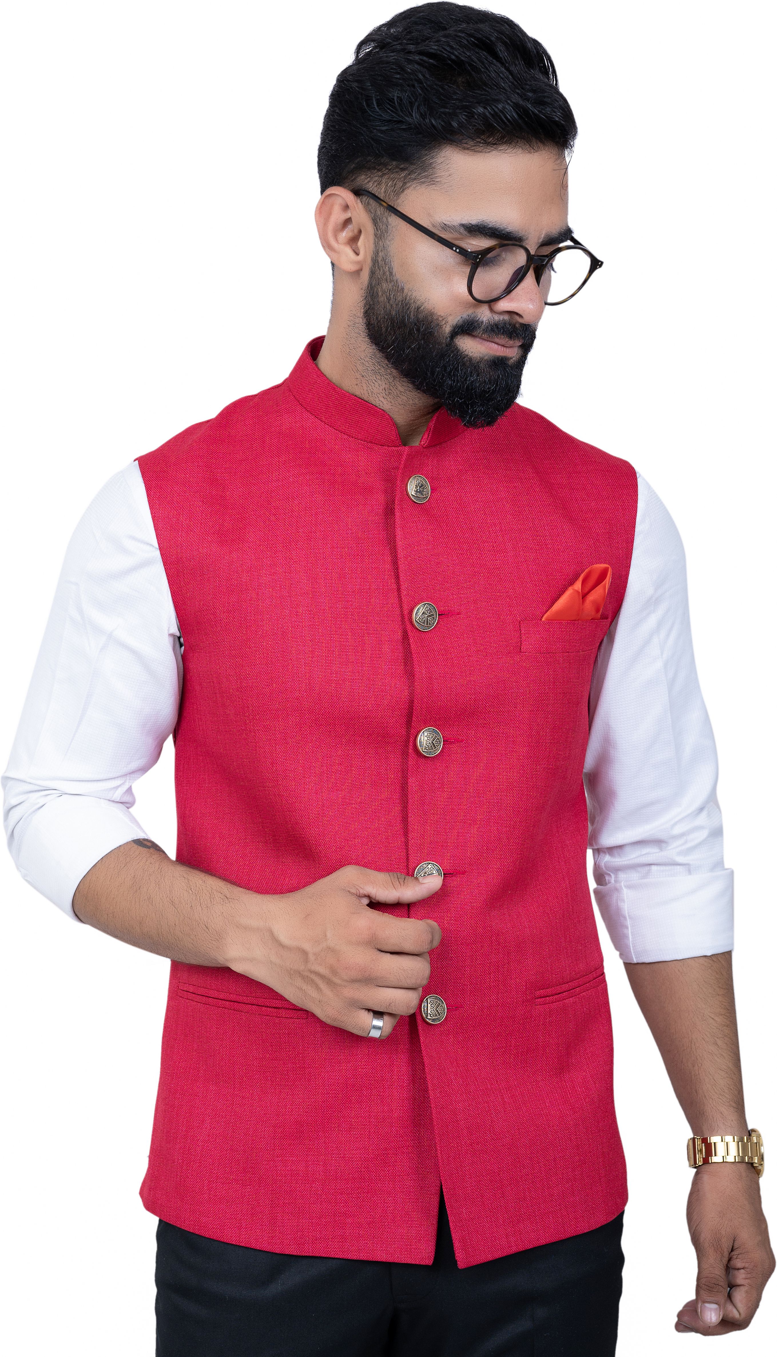 aljaami Solid Men Waistcoat-picture-26