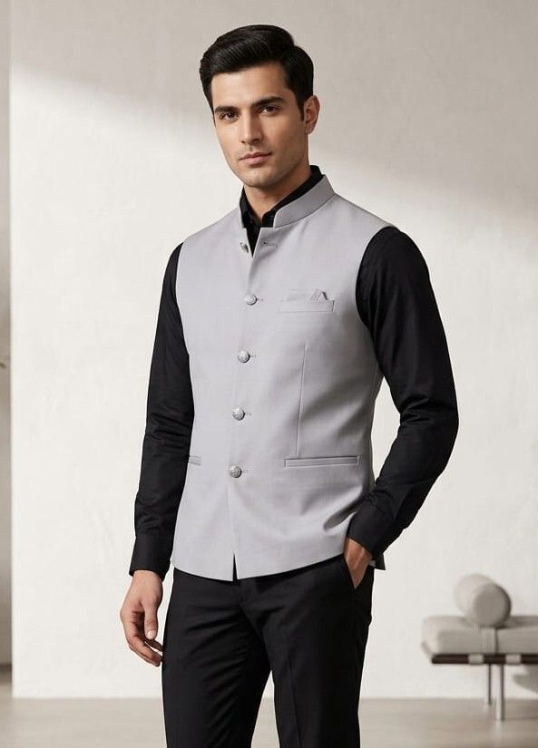 asthetic Solid Men Waistcoat-picture-19