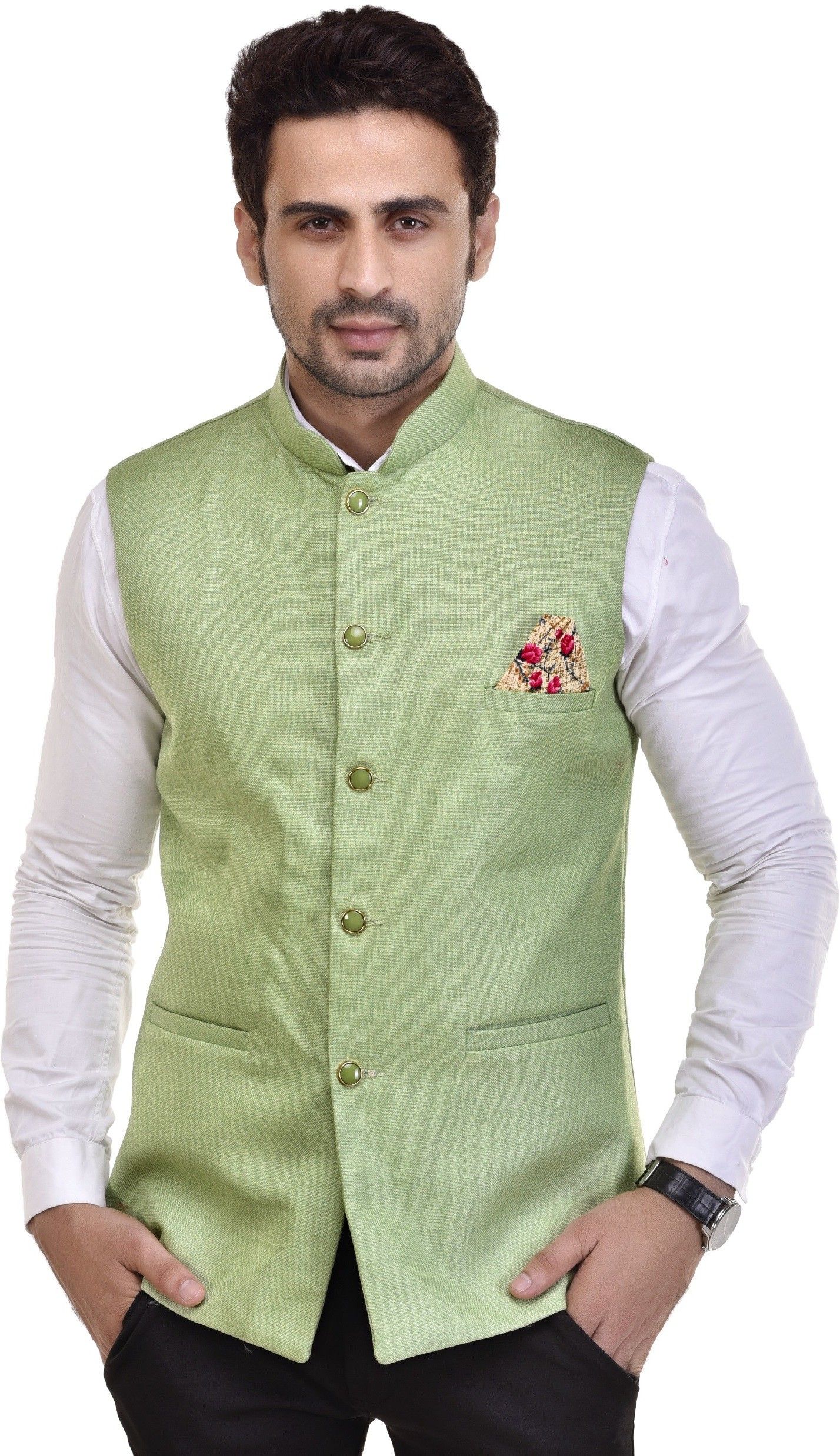 qitty Solid Men Waistcoat-picture-9