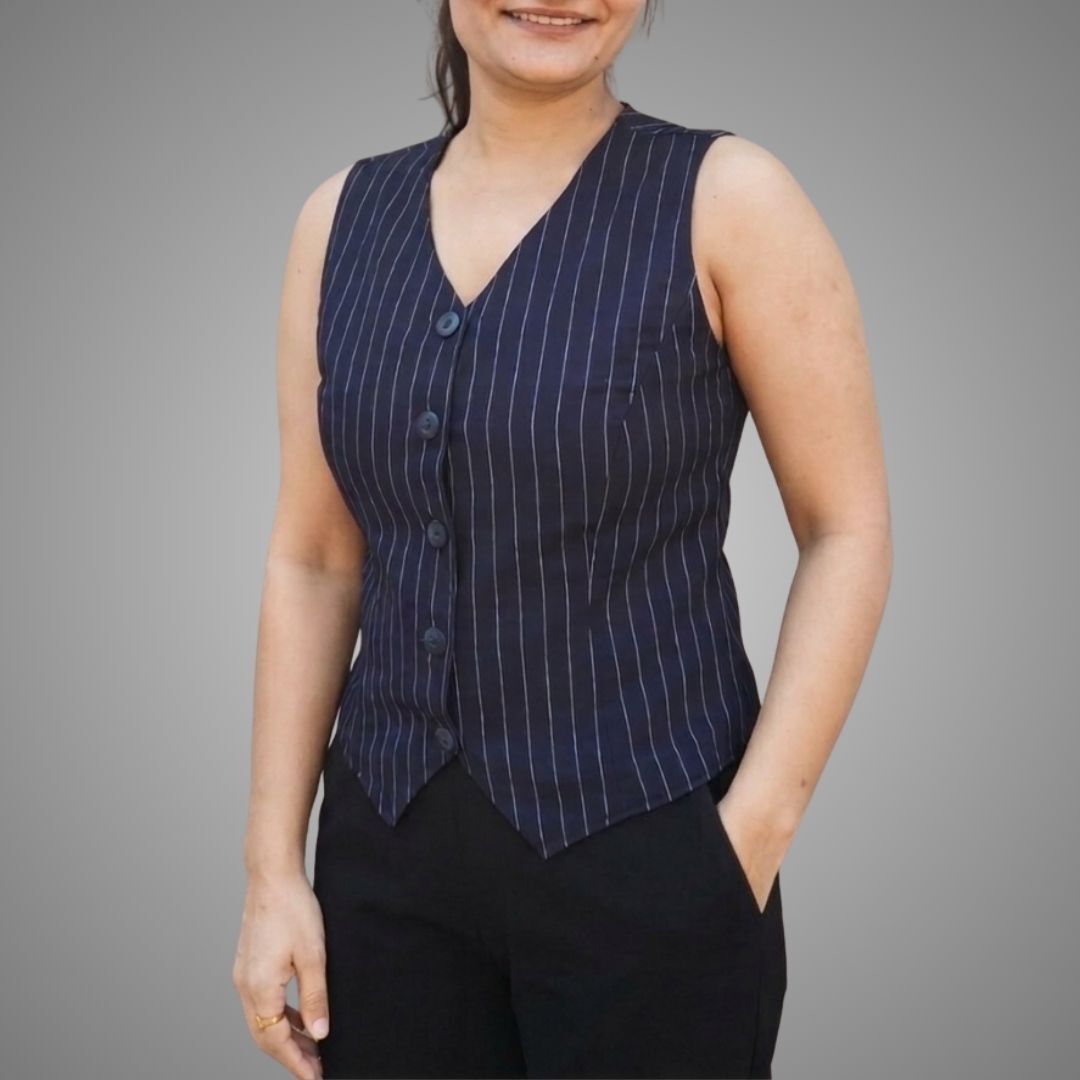 jaishree designs Striped Women Waistcoat-picture-27
