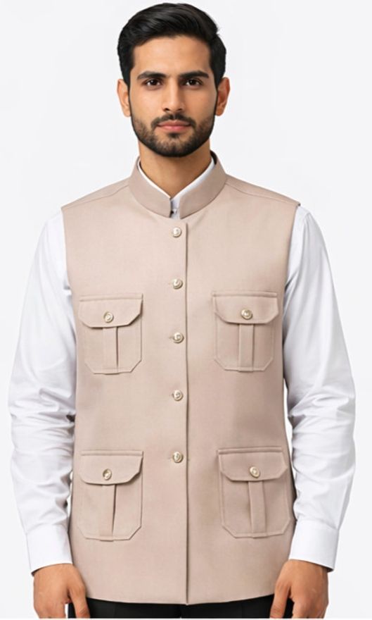 Self Design Men Waistcoat