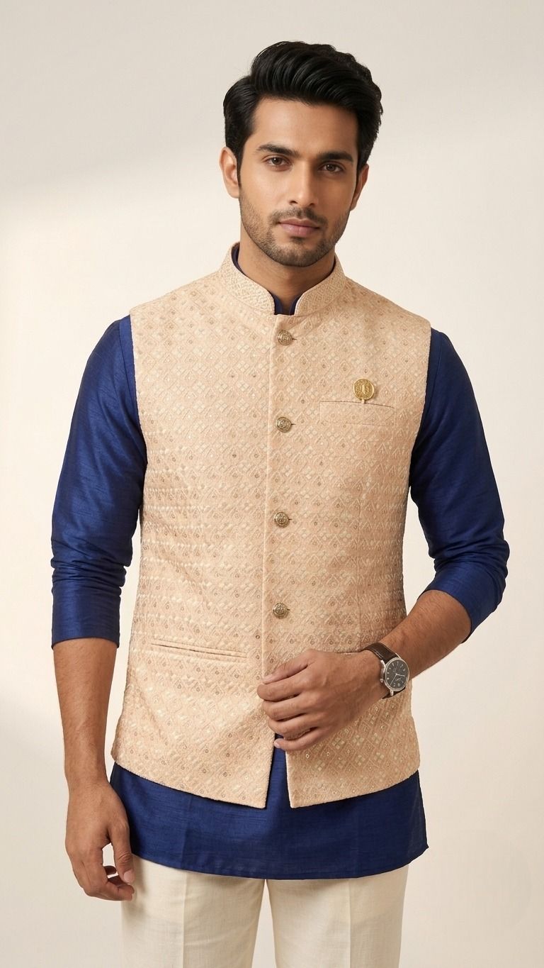 chirasvi Embroidered Men Waistcoat-picture-10