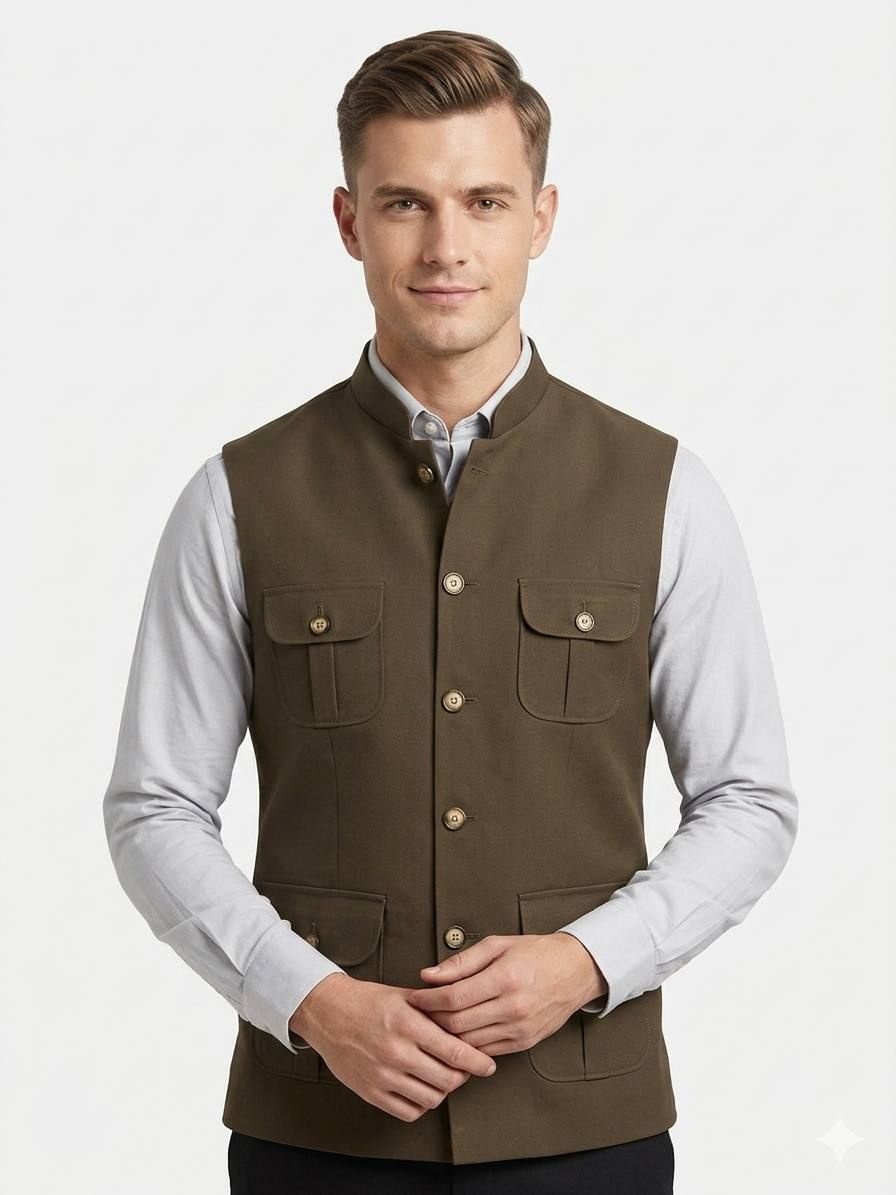 Solid Men Waistcoat-image-49