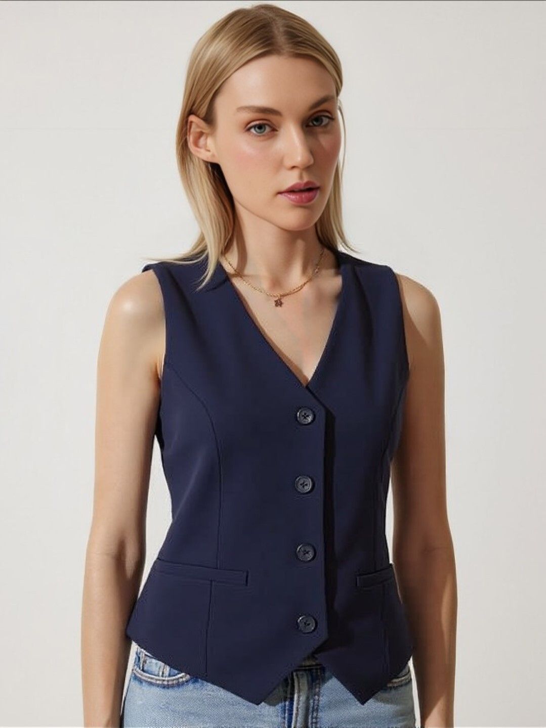 Solid Women Waistcoat