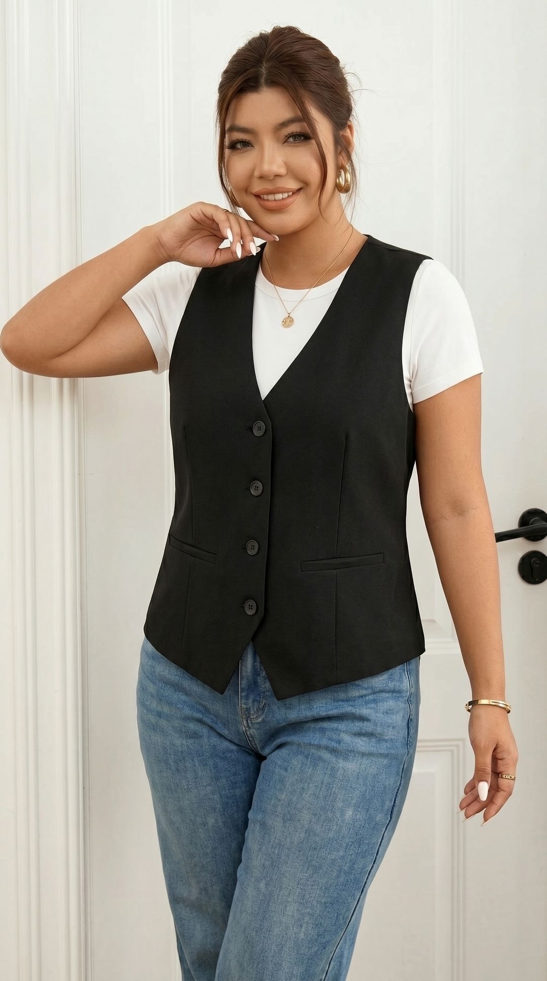 maykr Solid Women Waistcoat-picture-16
