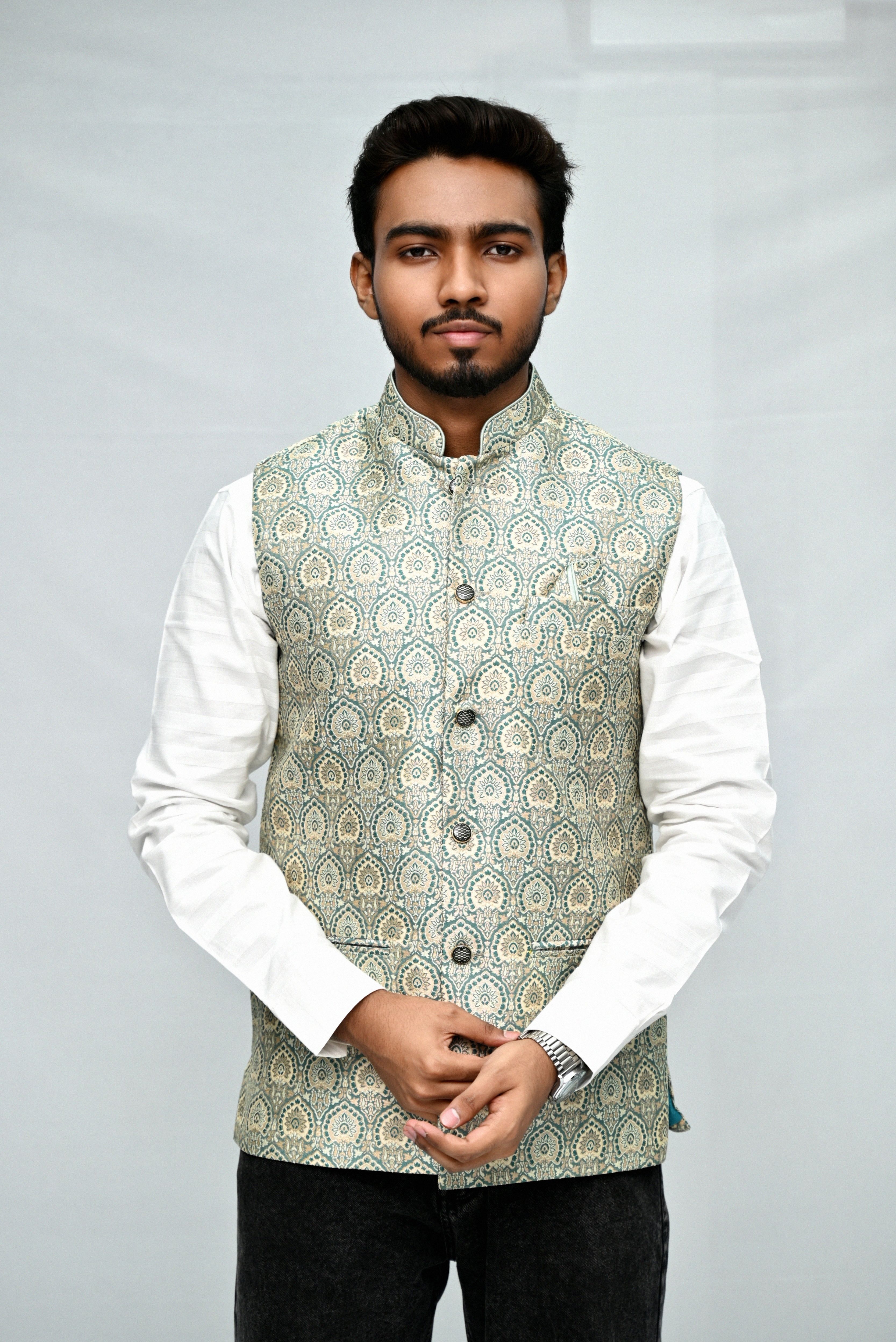 skylark Paisley Men Waistcoat-picture-11