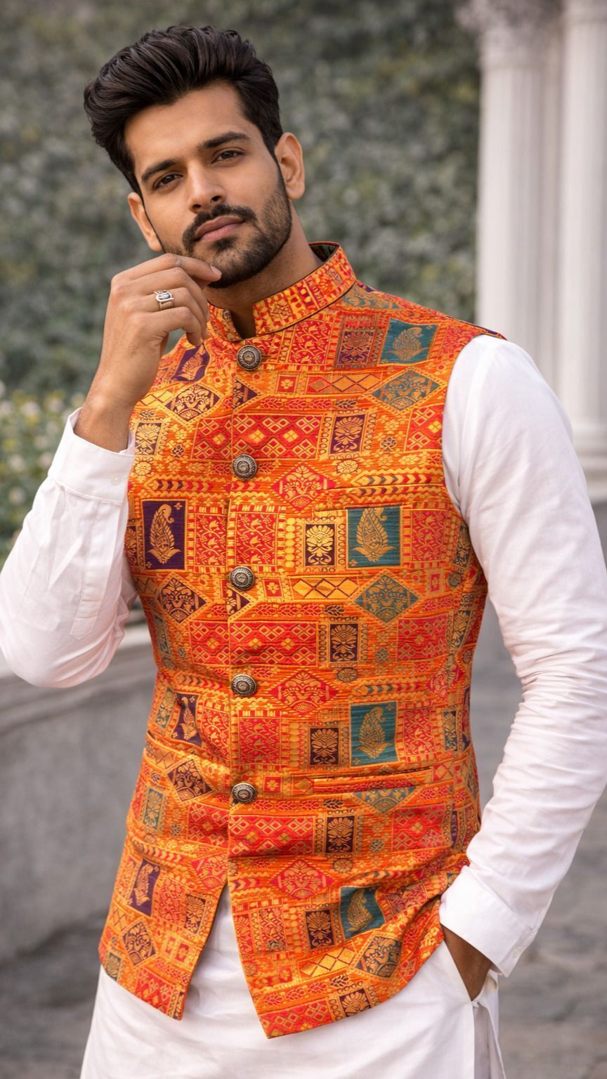 desivibes Printed Men Waistcoat-picture-26