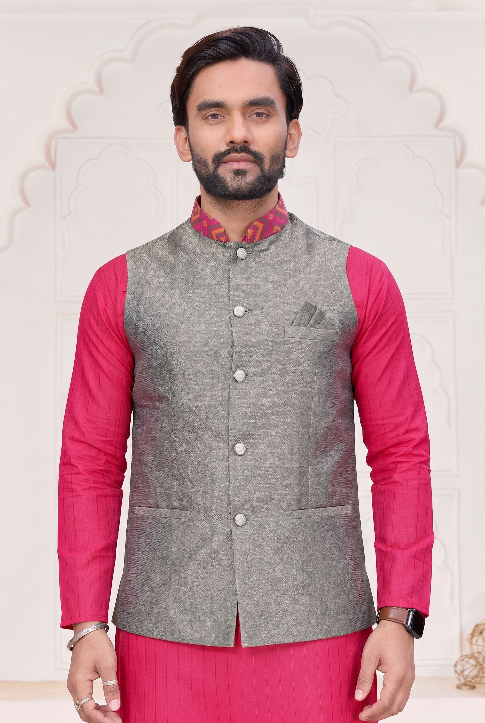 maithili creation Woven Men Waistcoat-picture-32