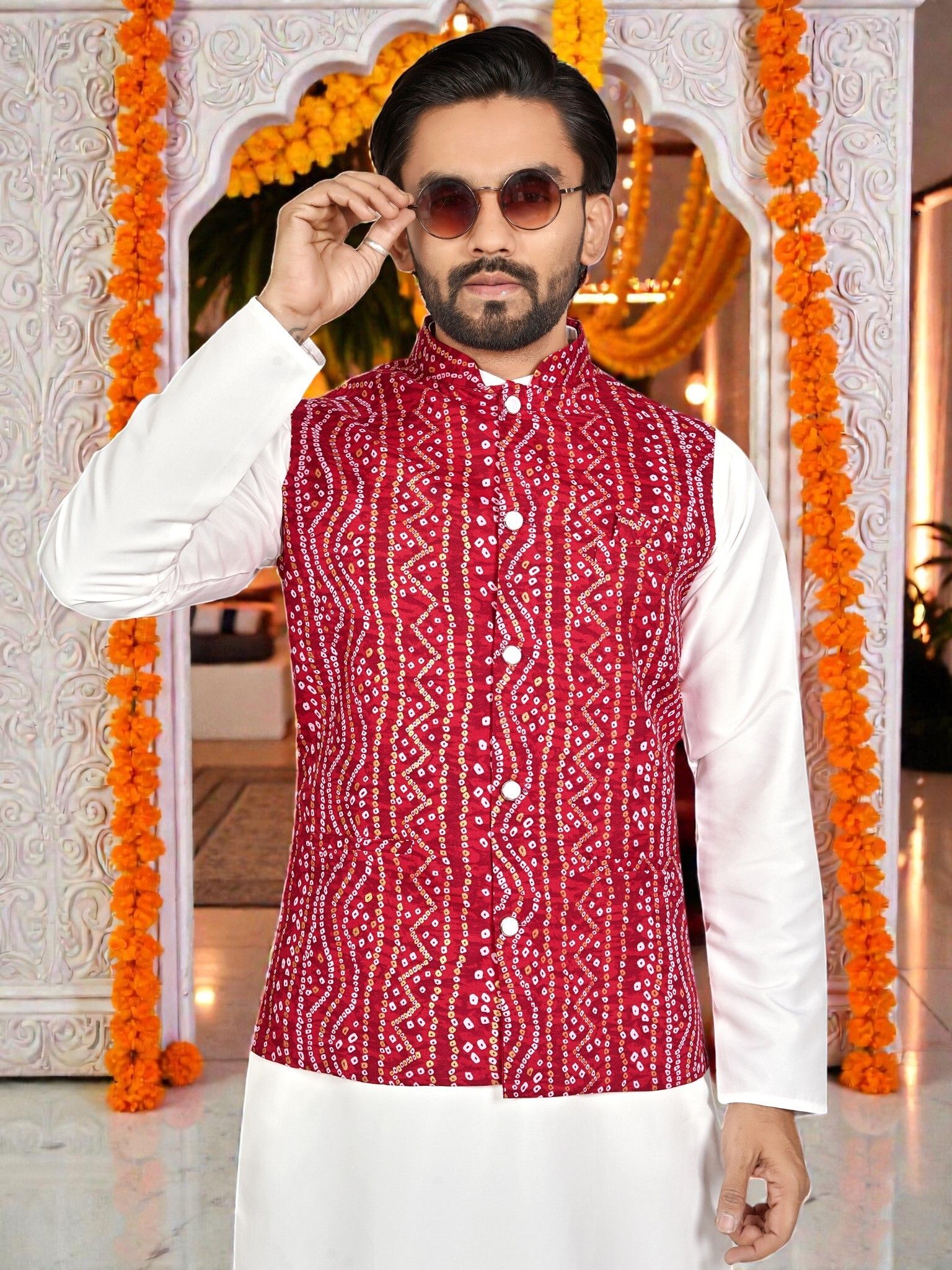 maithili creation Printed Men Waistcoat-picture-12
