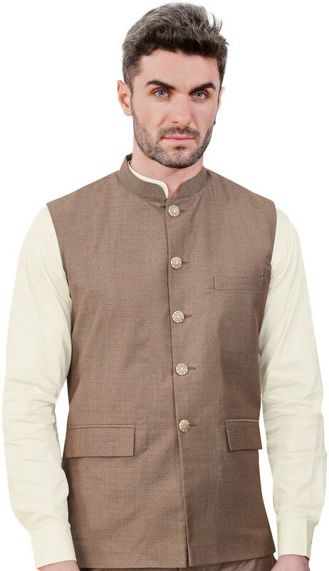 french crown Solid Men Waistcoat-picture-19