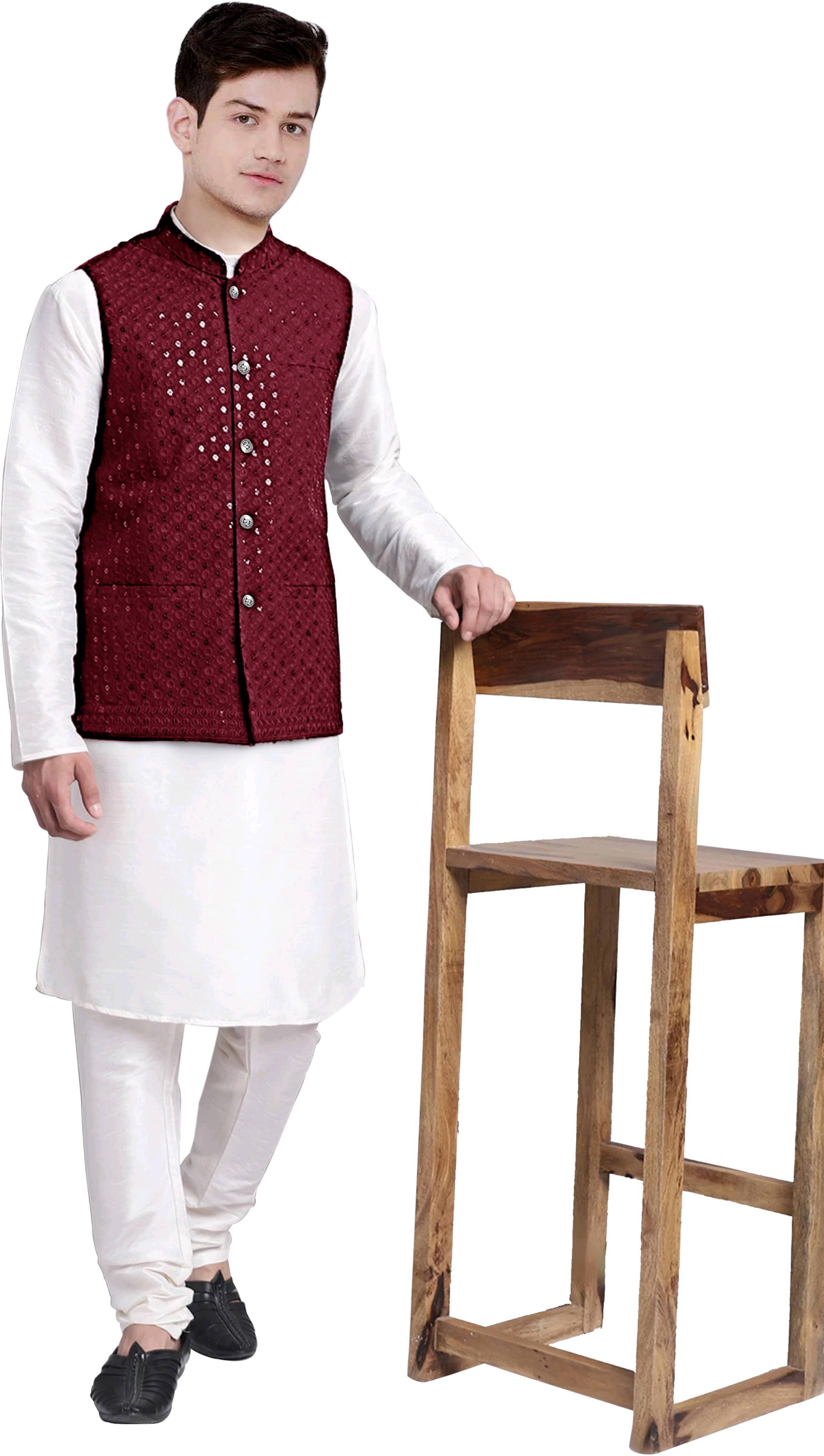 unique moments Embroidered Men Waistcoat-picture-11