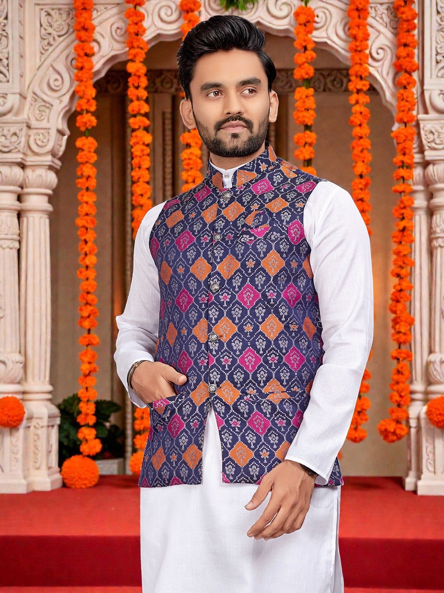 maithili creation Woven Men Waistcoat-picture-48
