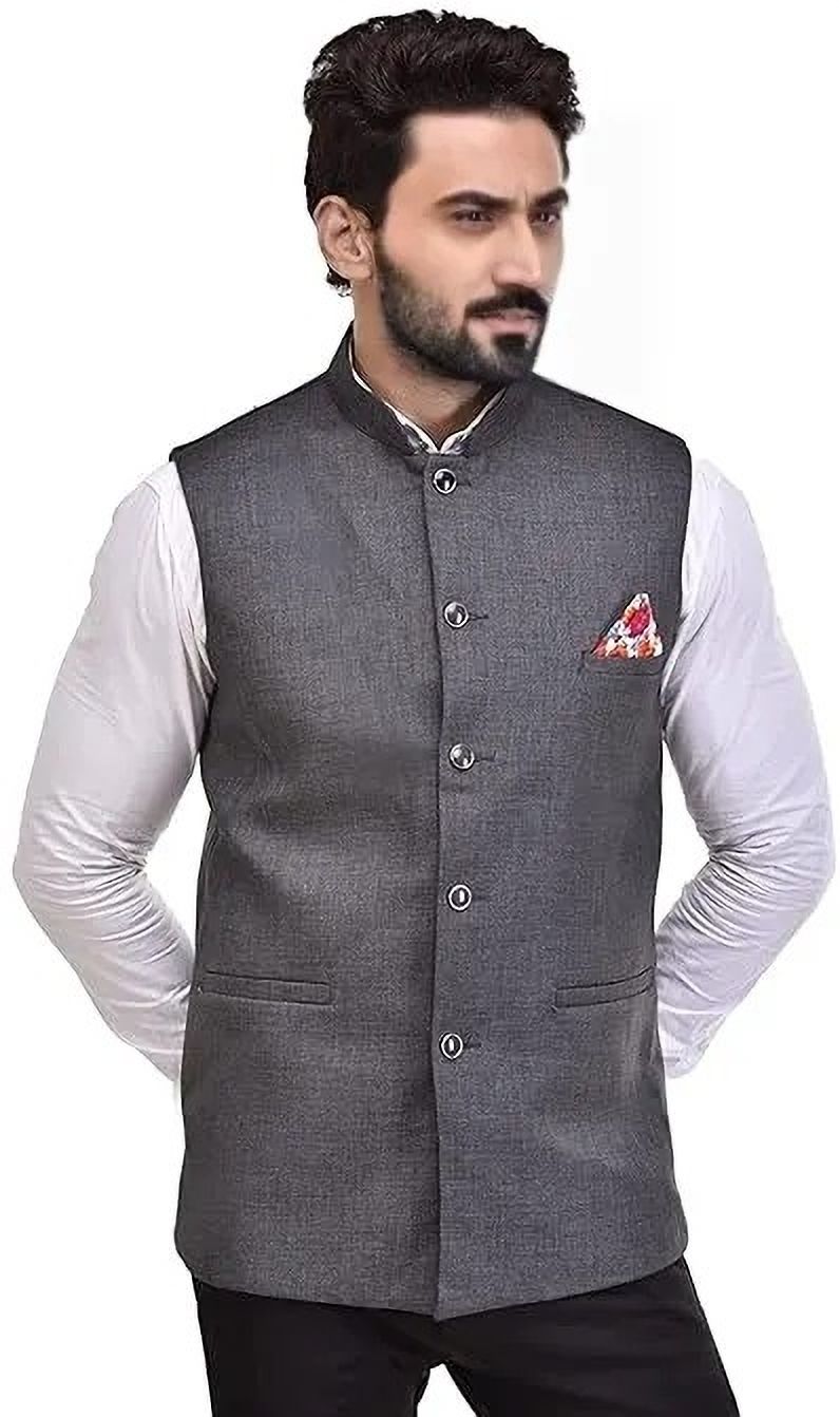 qitty Solid Men Waistcoat-picture-13