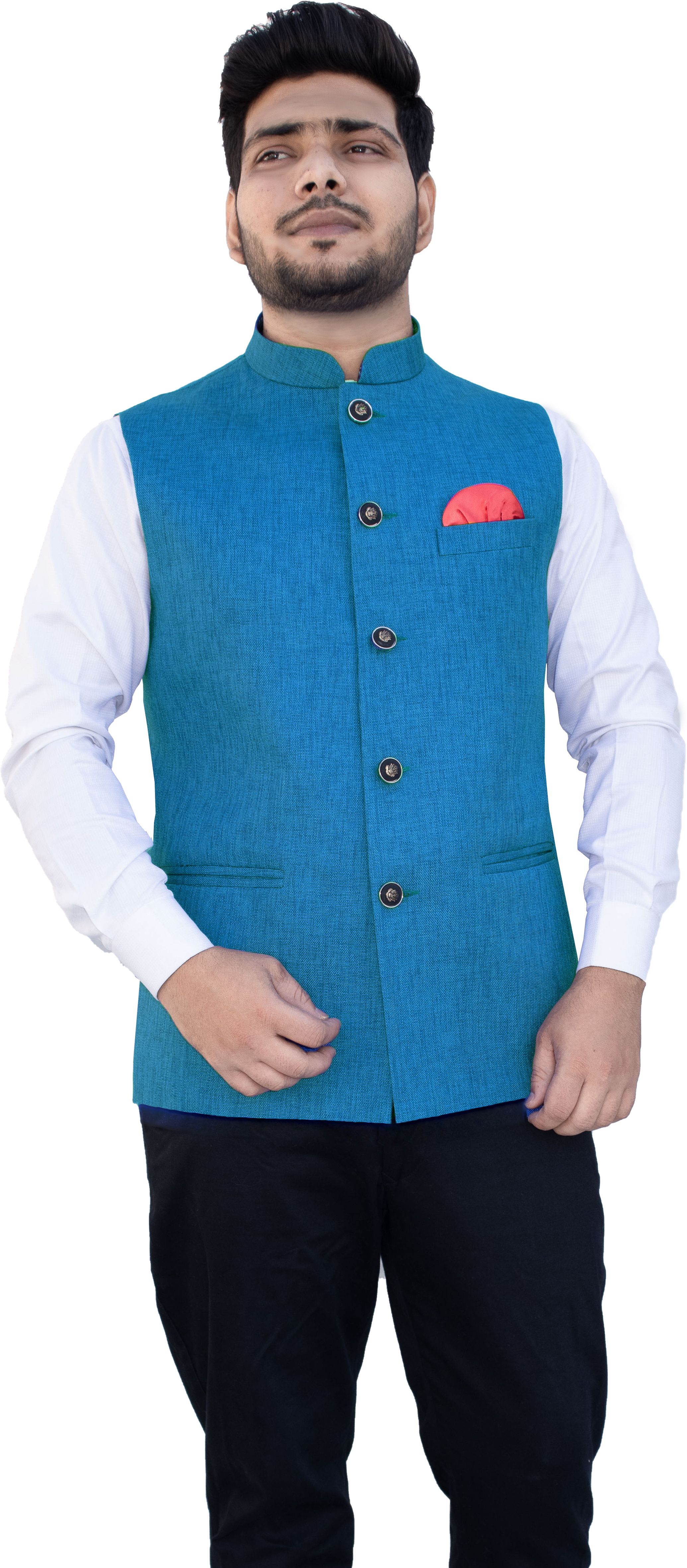 aljaami Solid Men Waistcoat-picture-14
