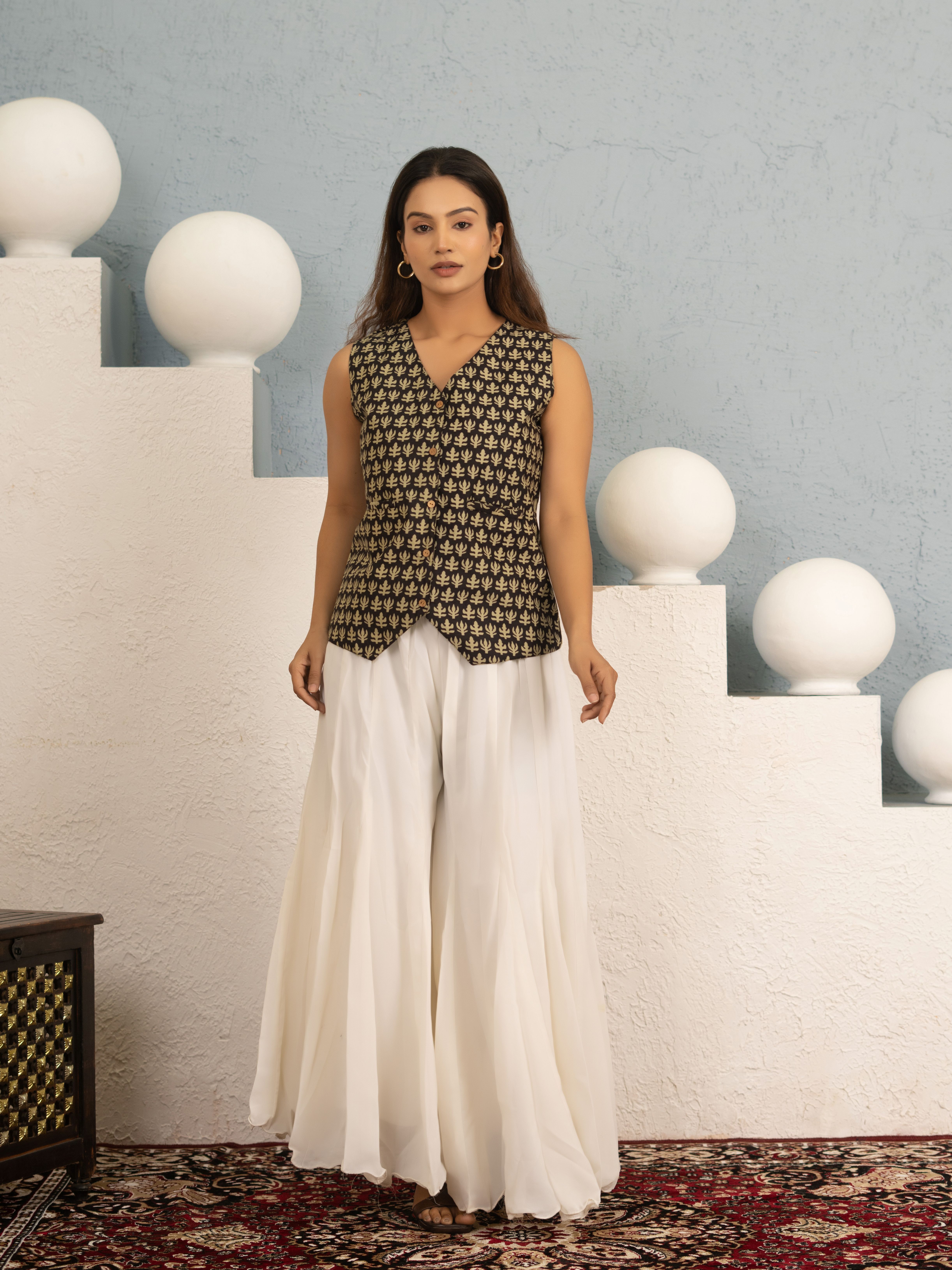 Printed Women Waistcoat-image-45