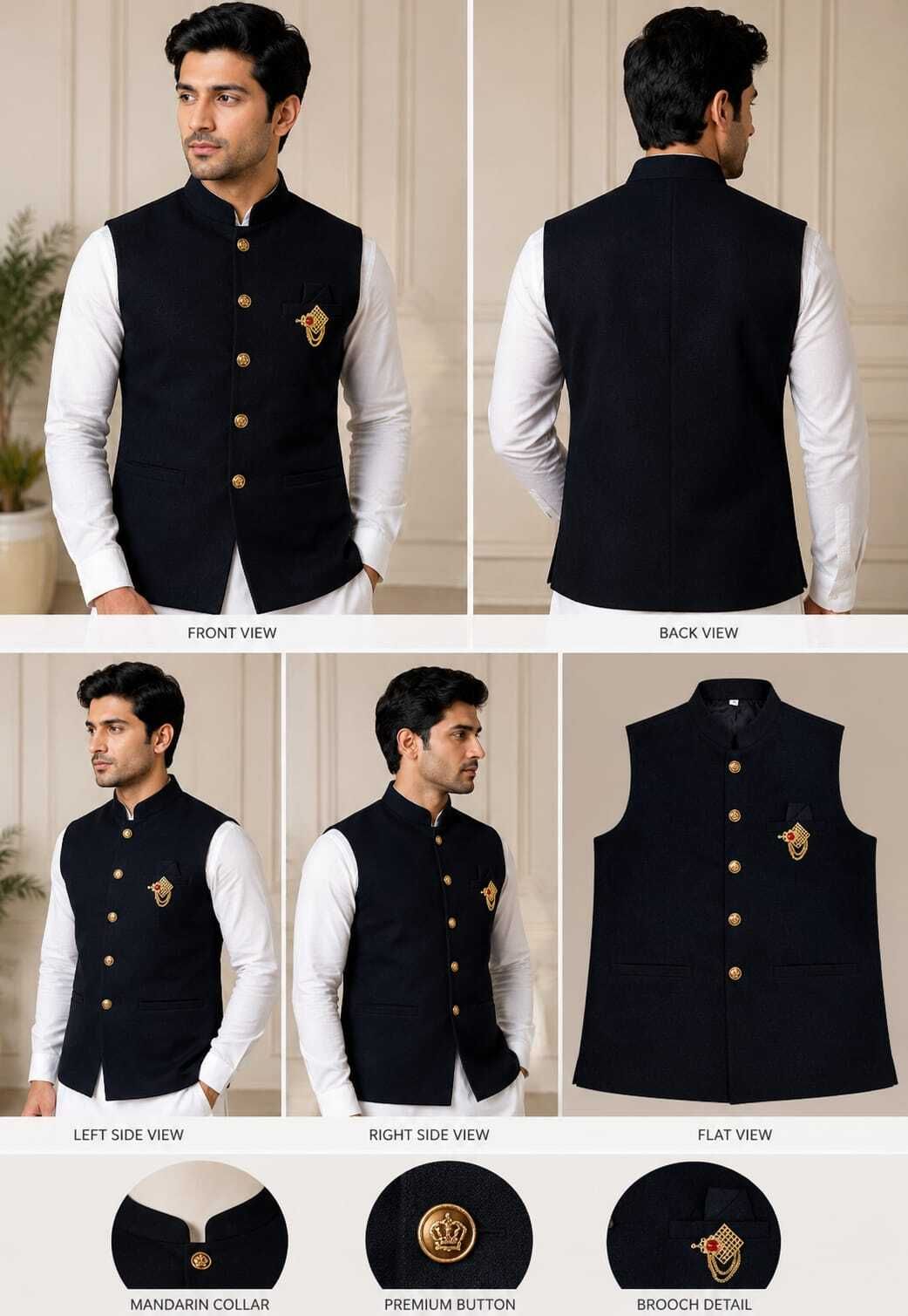maksud enterprise Solid Men Waistcoat-picture-17