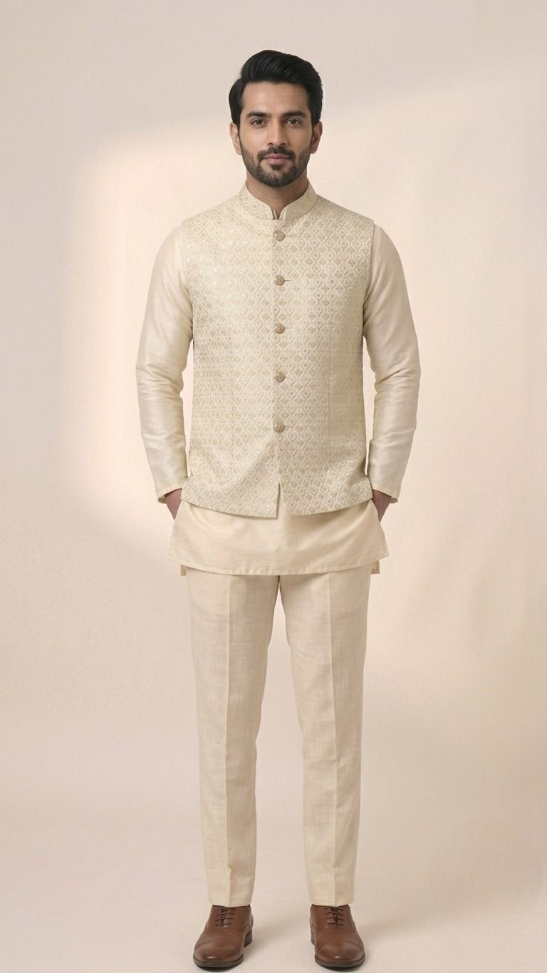 chirasvi Embroidered Men Waistcoat-picture-11