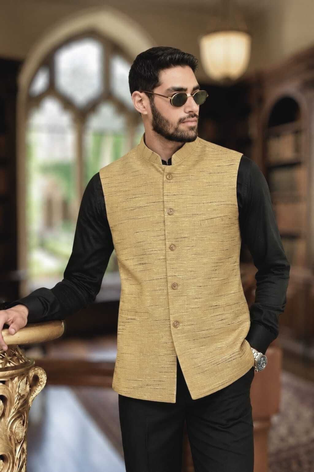 w s textile Self Design, Solid, Printed Men Waistcoat-picture-25