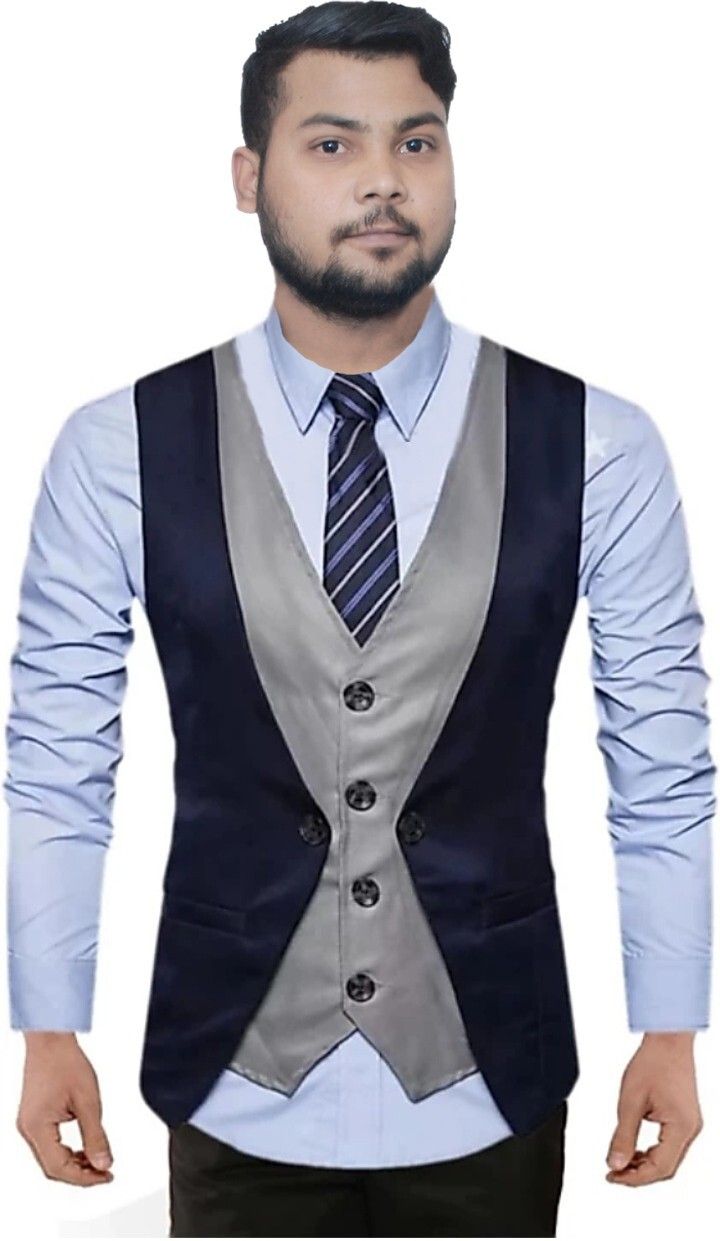 Solid Men Waistcoat-image-5